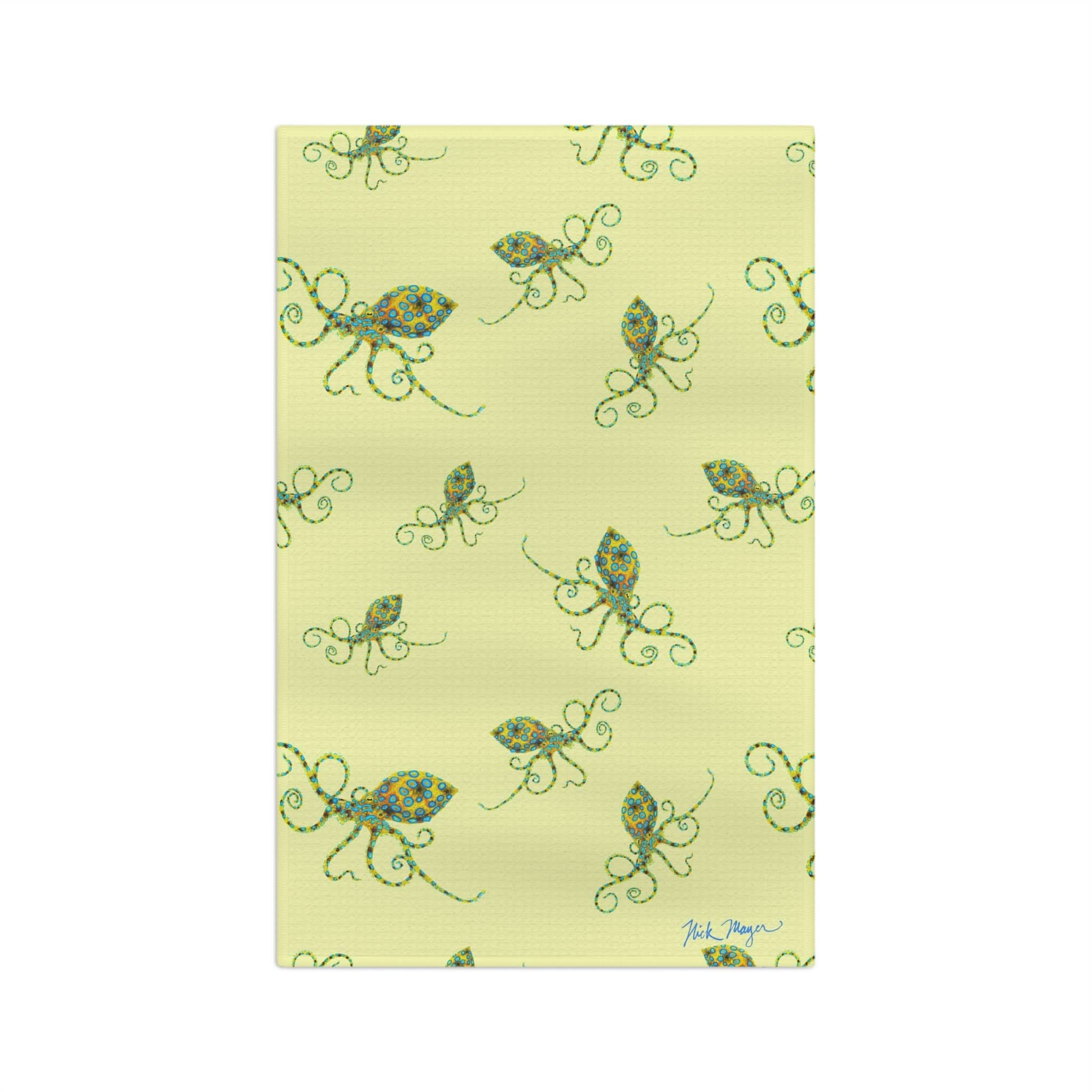 Yellow Octopus Soft Kitchen Towel