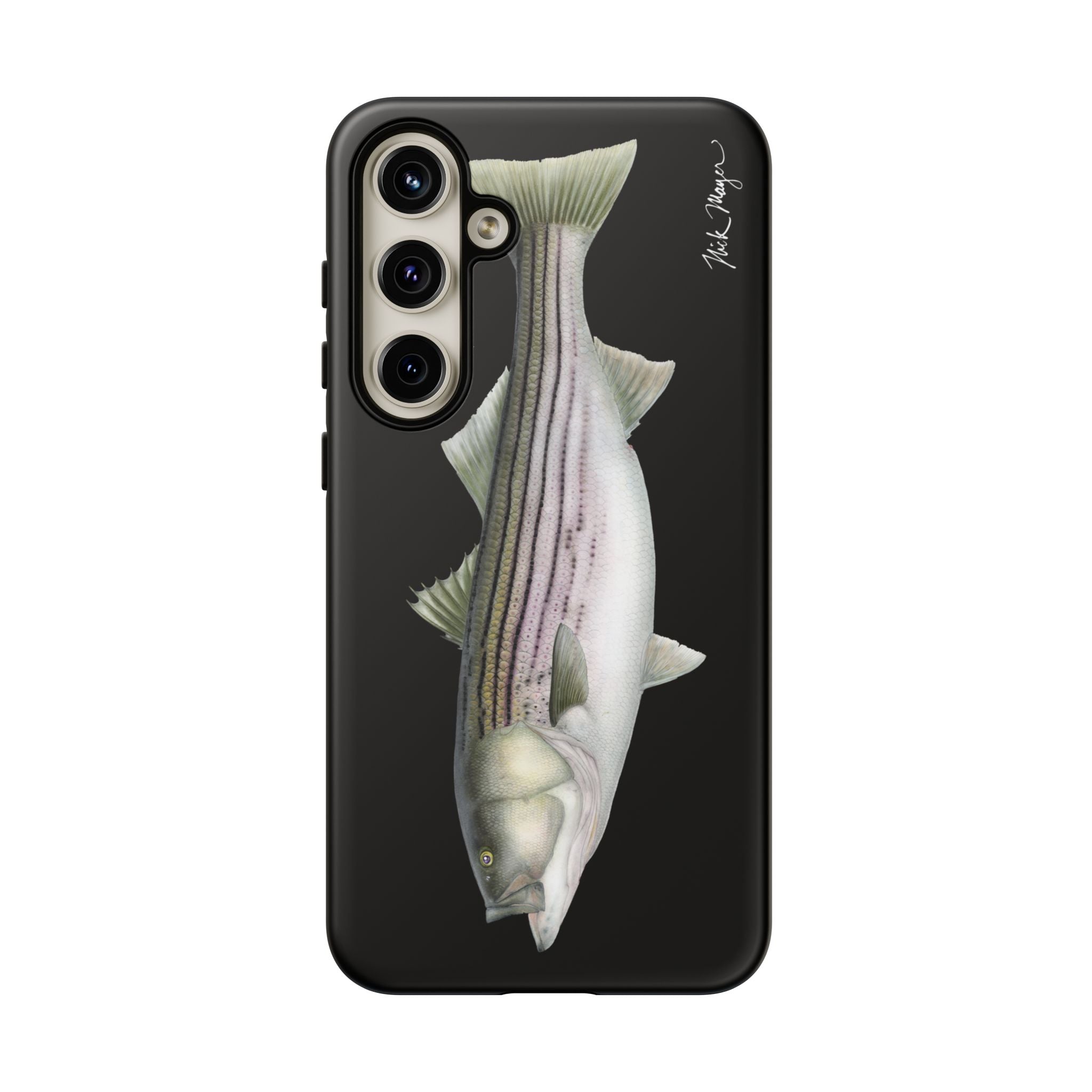 30 lb Striper Black Phone Case (Samsung) Printify