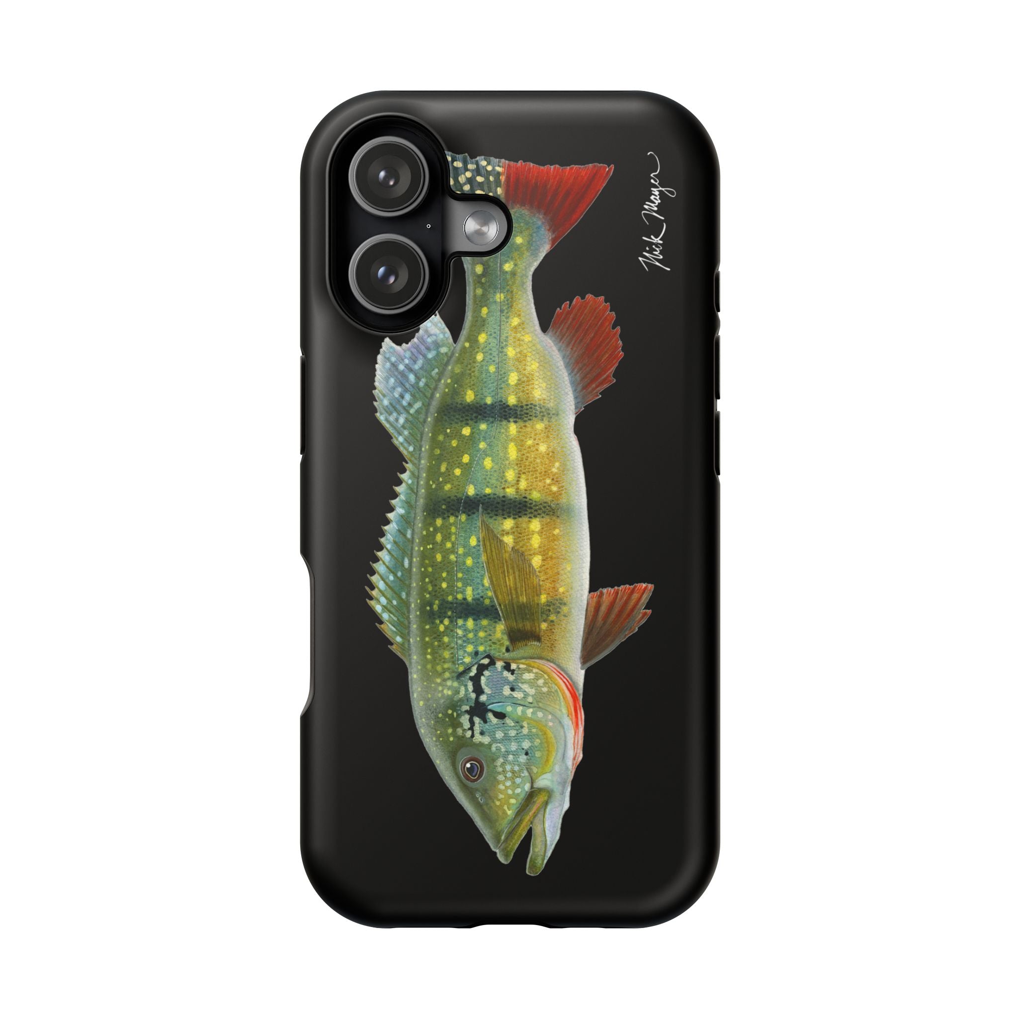 Peacock Bass MagSafe Black iPhone Case