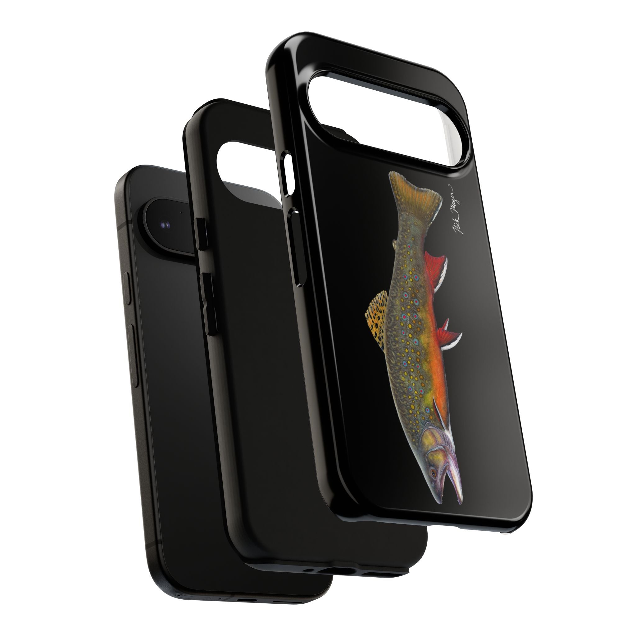 Brook Trout Black Phone Cases (Samsung) Printify