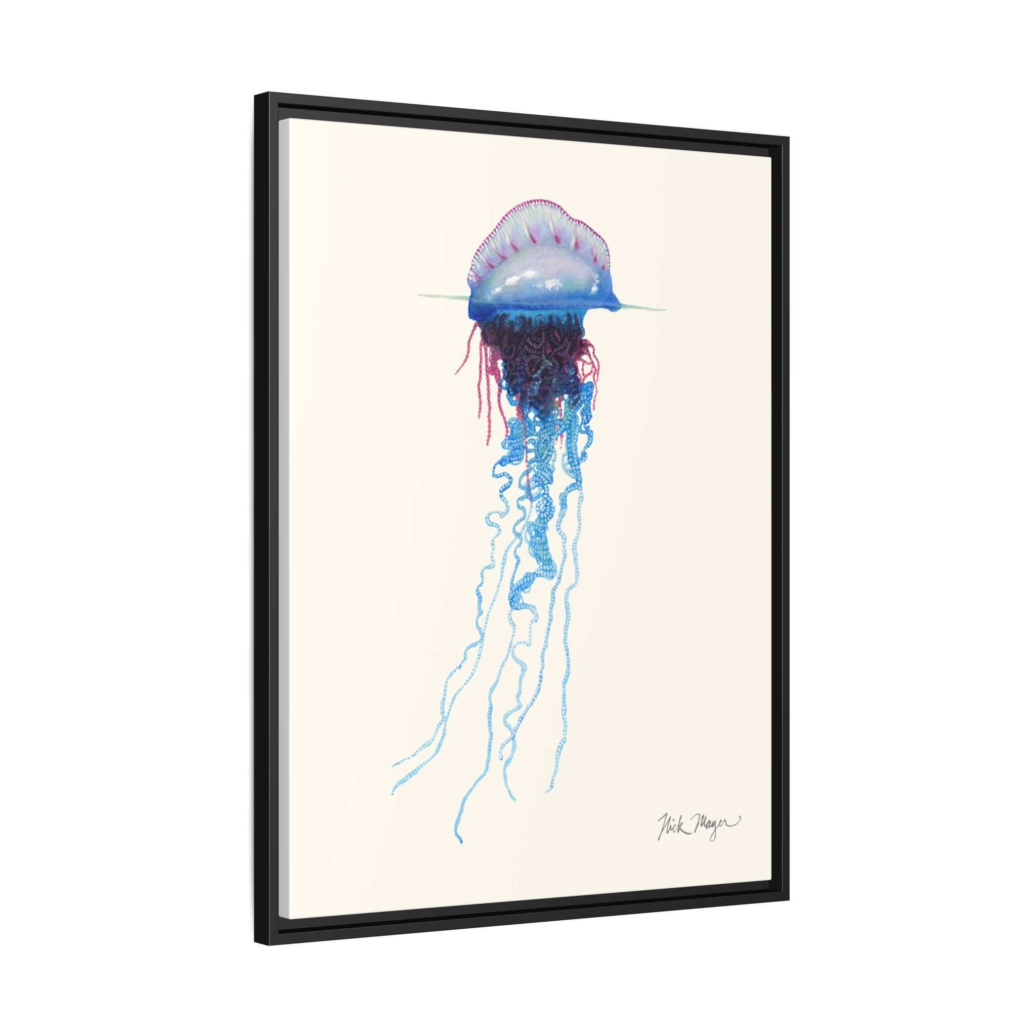 Portuguese Man O' War Framed Canvas Print Printify