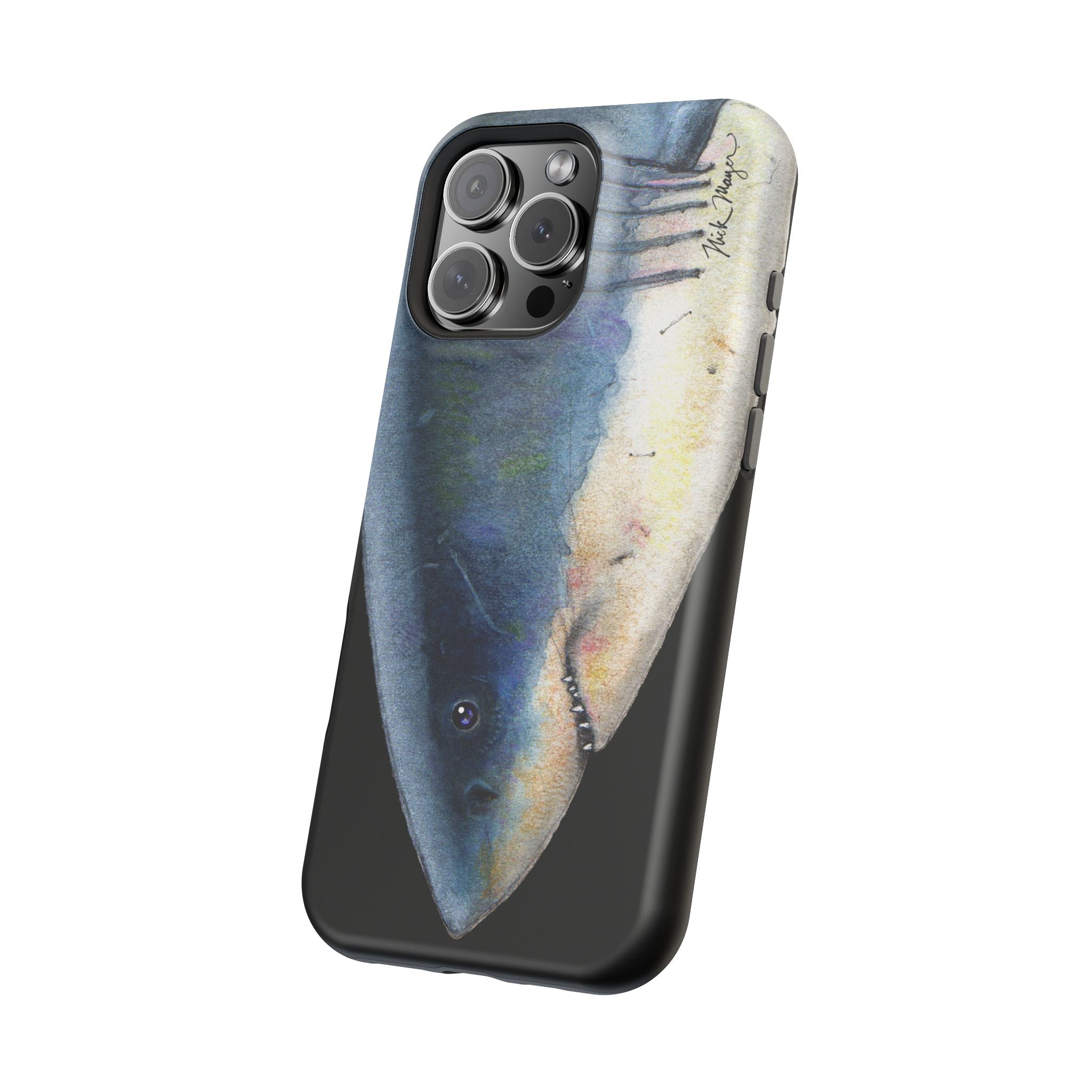 Great White Shark Face MagSafe Black iPhone Case