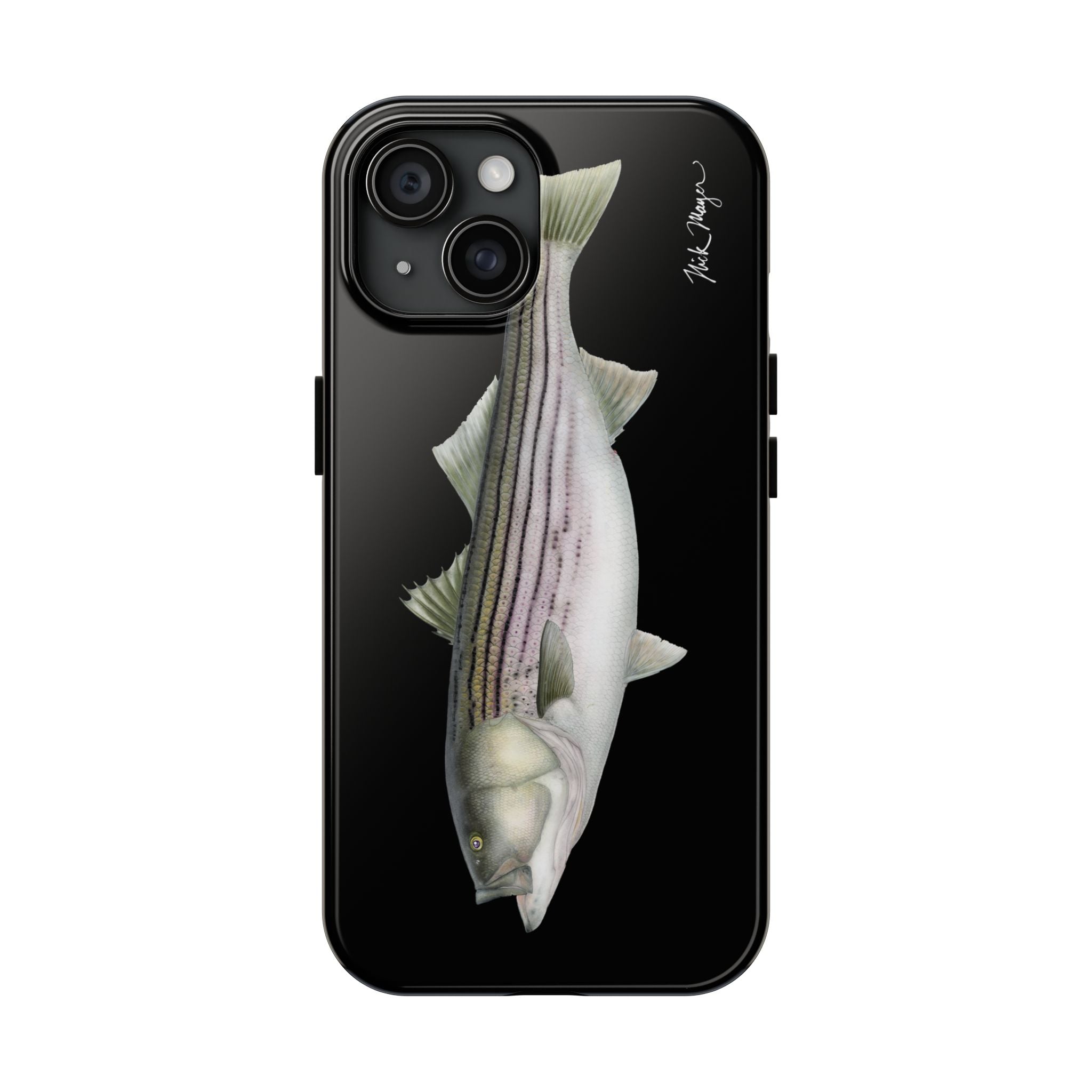 30 lb Striper - Black Phone Case (iPhone)
