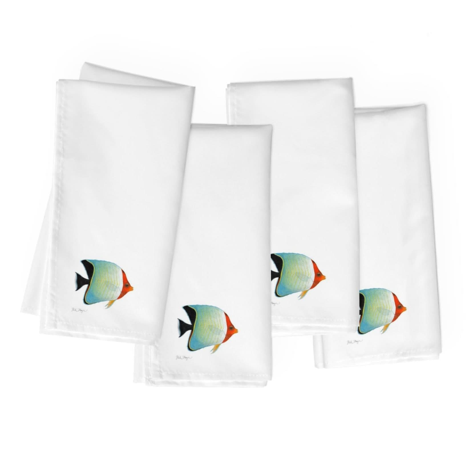 Hooded Butterflyfish 4 Piece Cloth Napkin Set