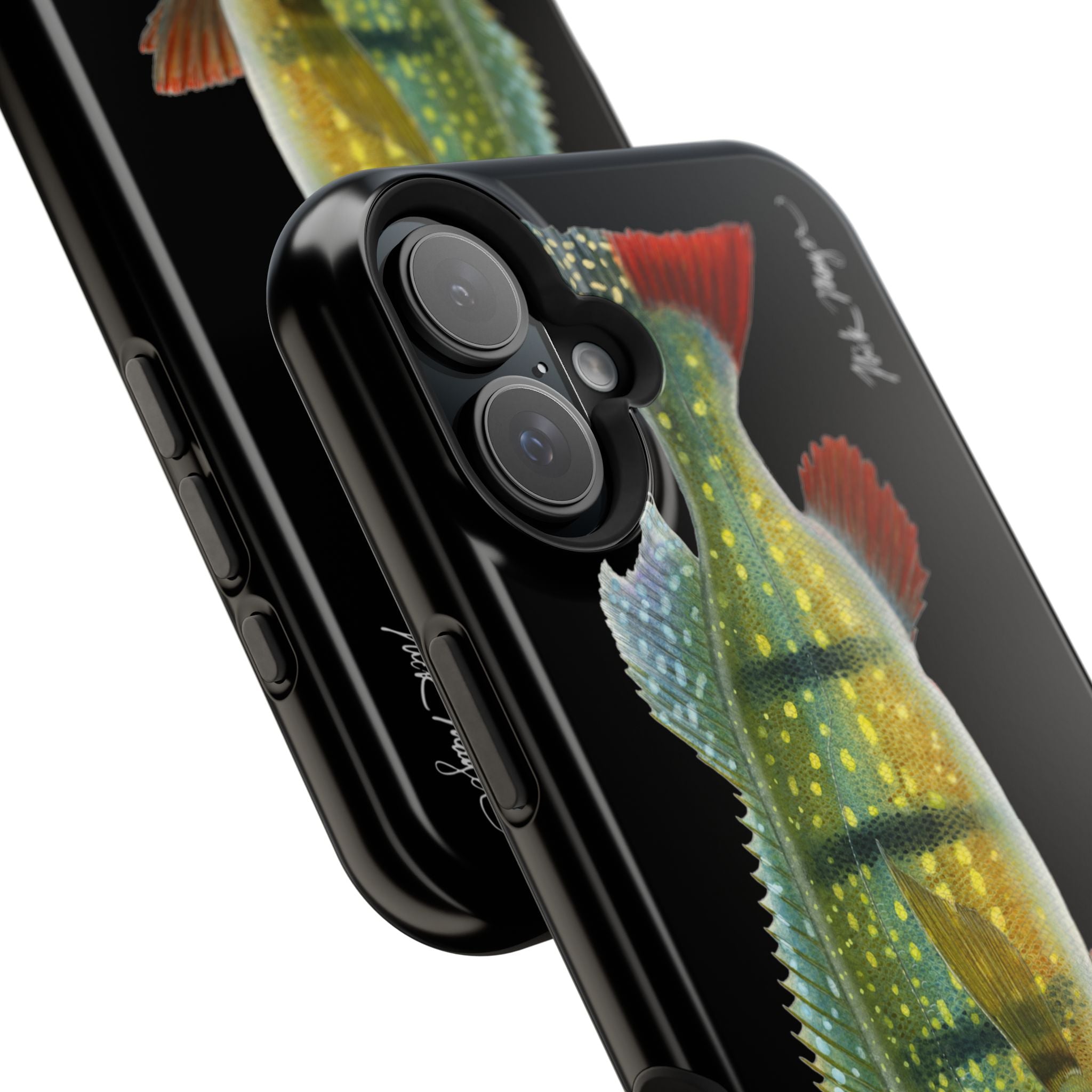 Peacock Bass MagSafe Black iPhone Case