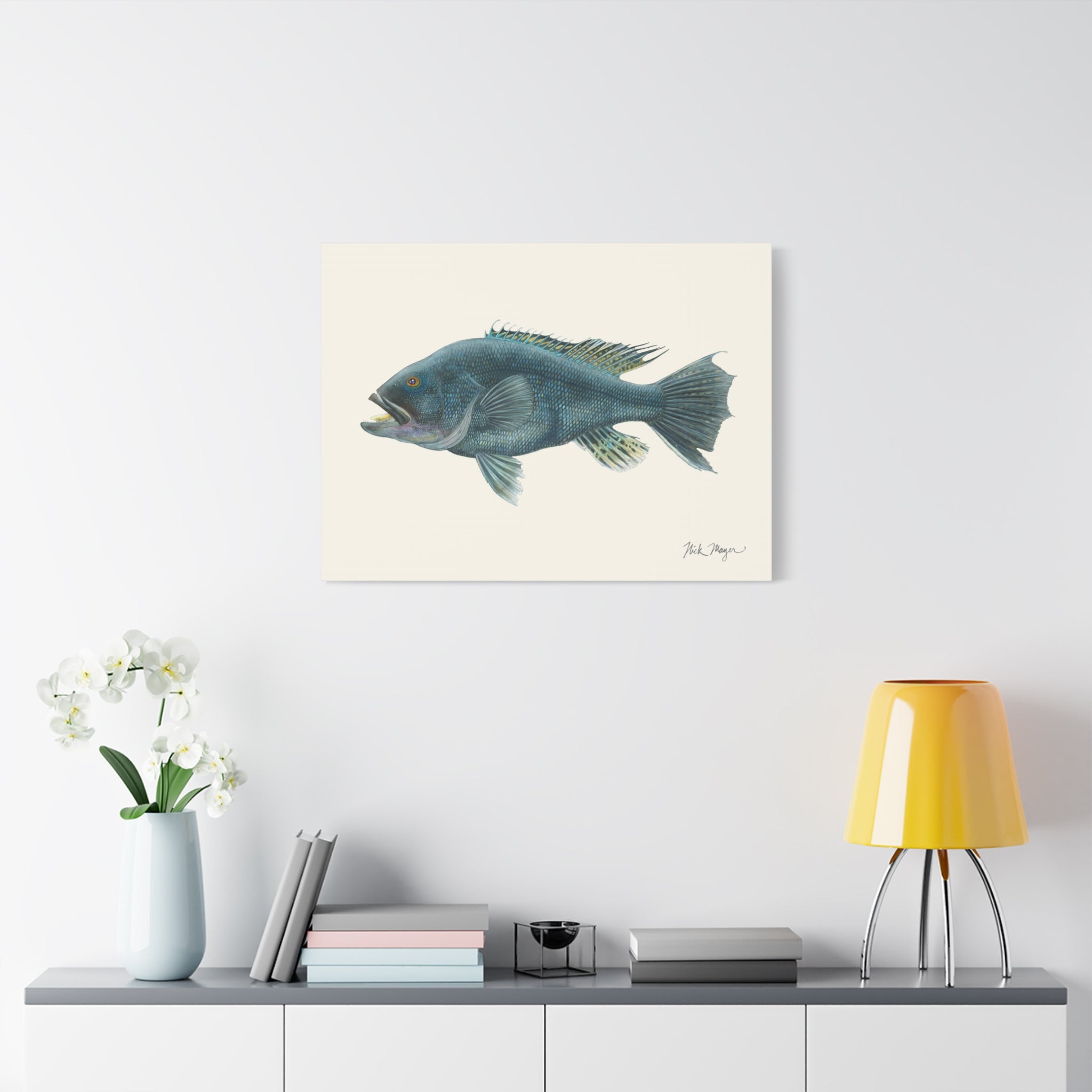 Black Sea Bass Canvas Print