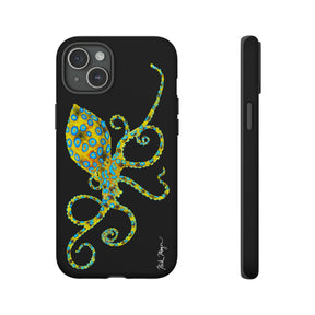 Blue Ringed Octopus Black iPhone 15 Case