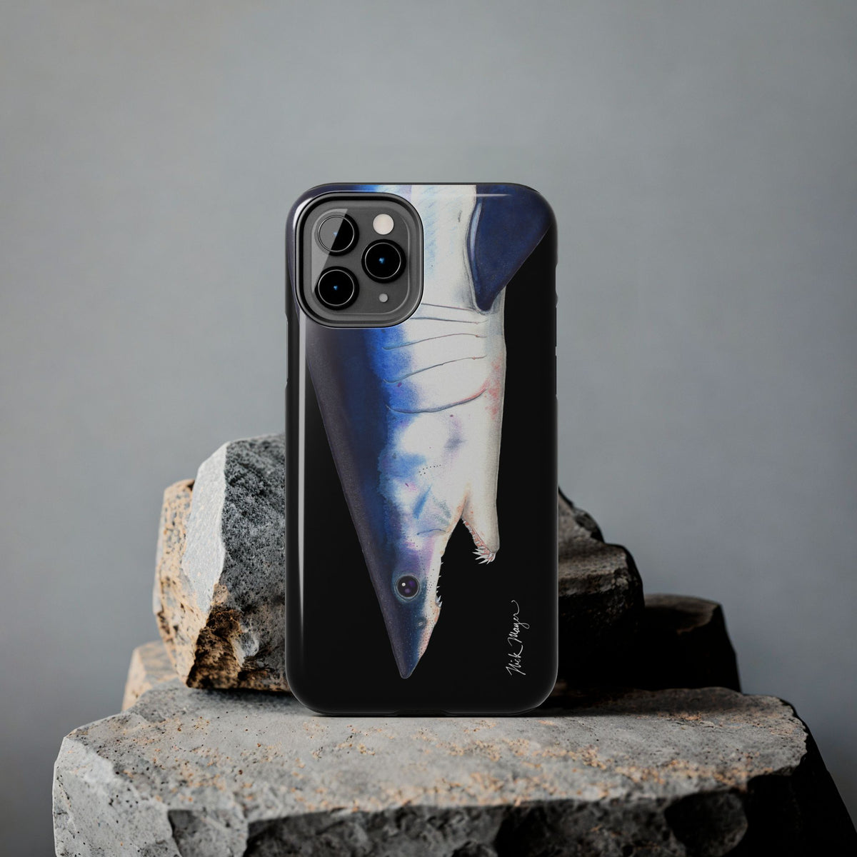 Mako Shark Face Black Case (iPhone) Printify