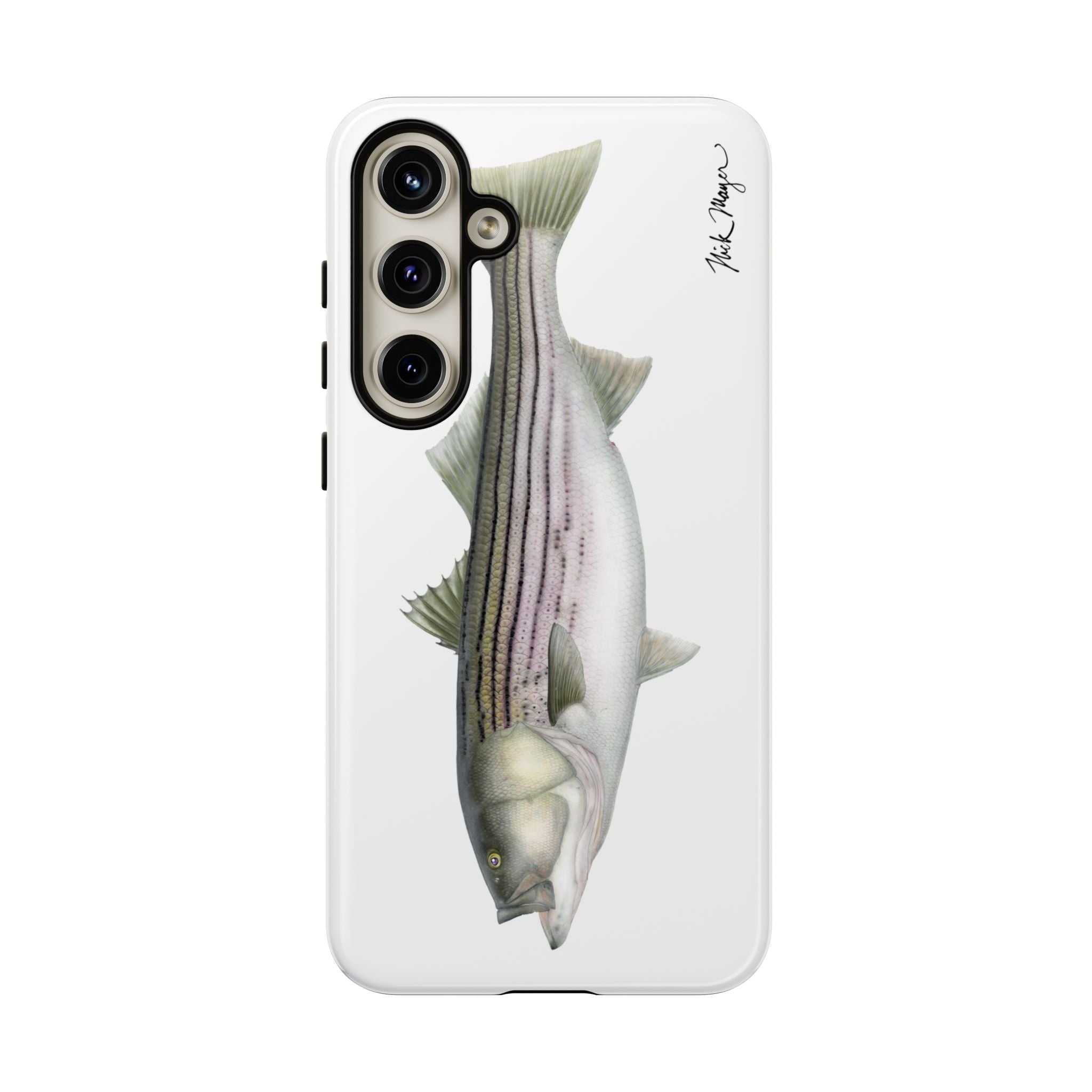 30 lb Striper White Phone Case (Samsung) Printify