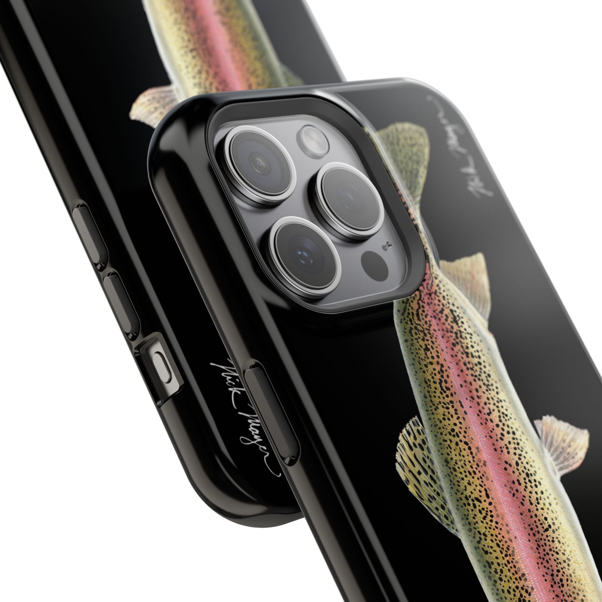 Rainbow Trout MagSafe Black iPhone Case