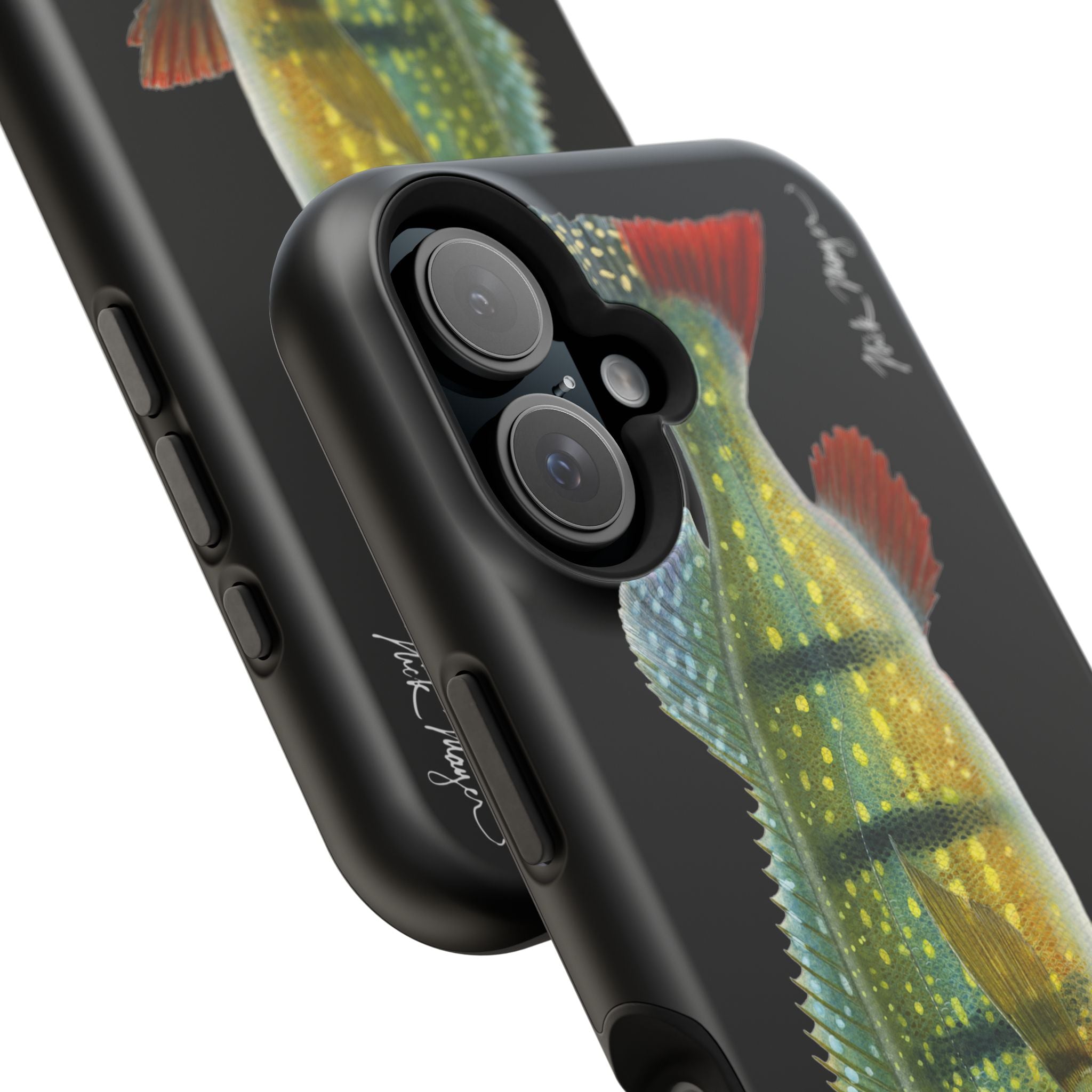 Peacock Bass MagSafe Black iPhone Case