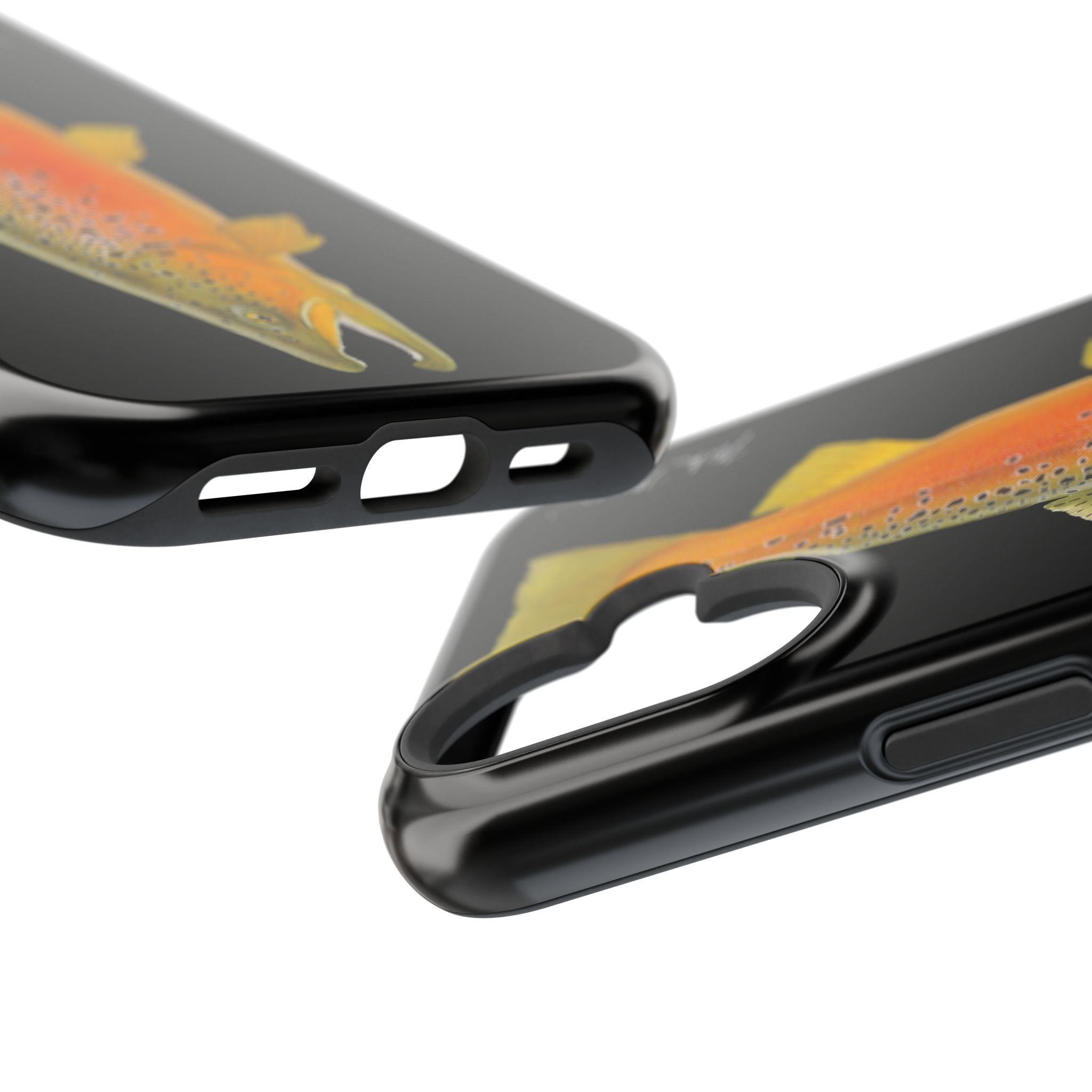 Brown Trout 2 Black MagSafe iPhone Case, NEW for Holiday 2025!