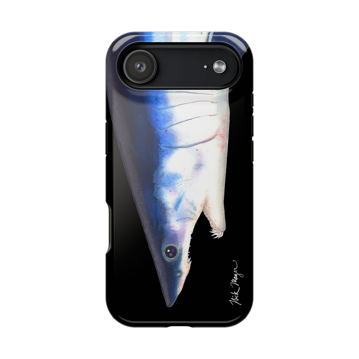 Mako Shark Face MagSafe Black iPhone Case Printify