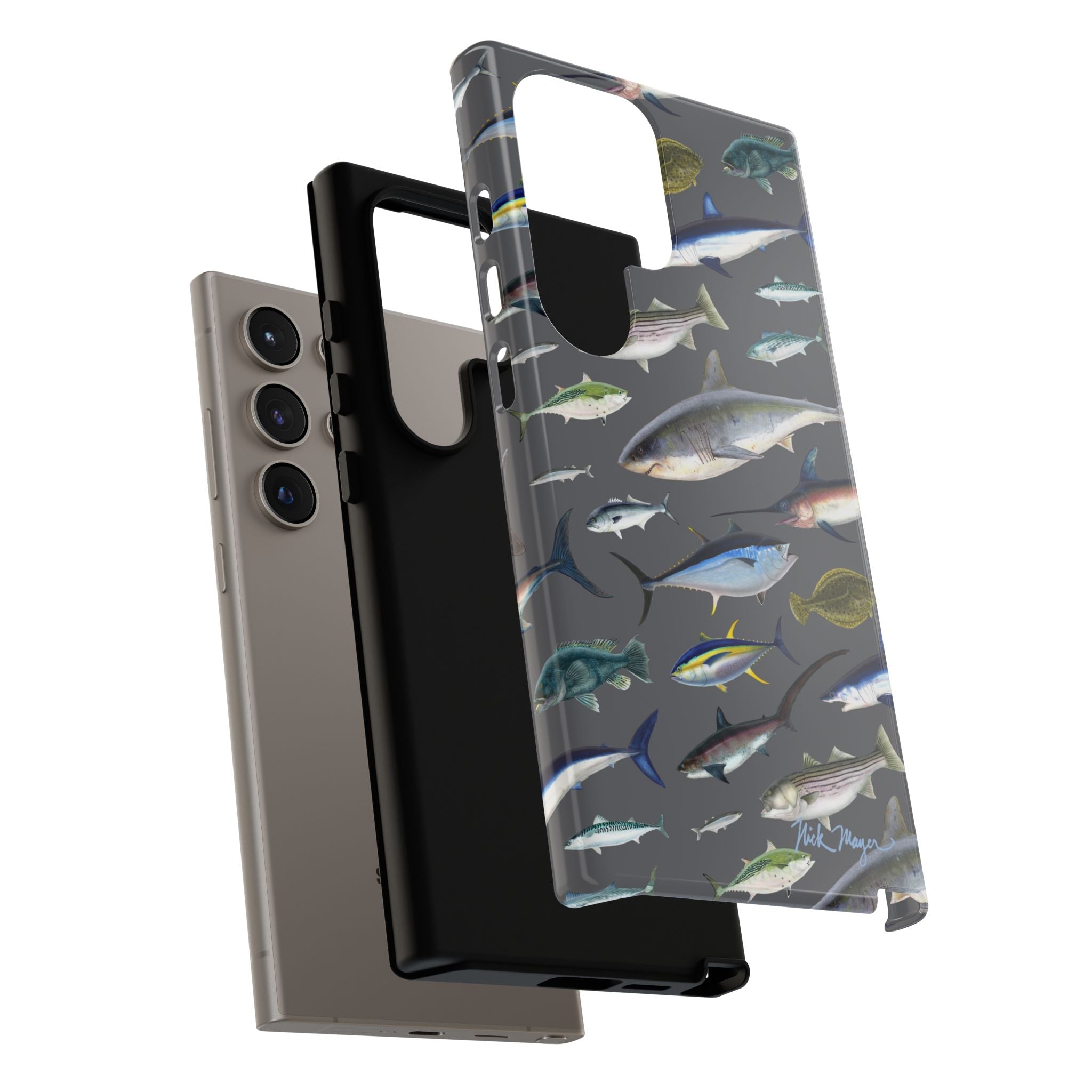 New England Offshore Fish Grey Phone Case, NEW!  (Samsung)