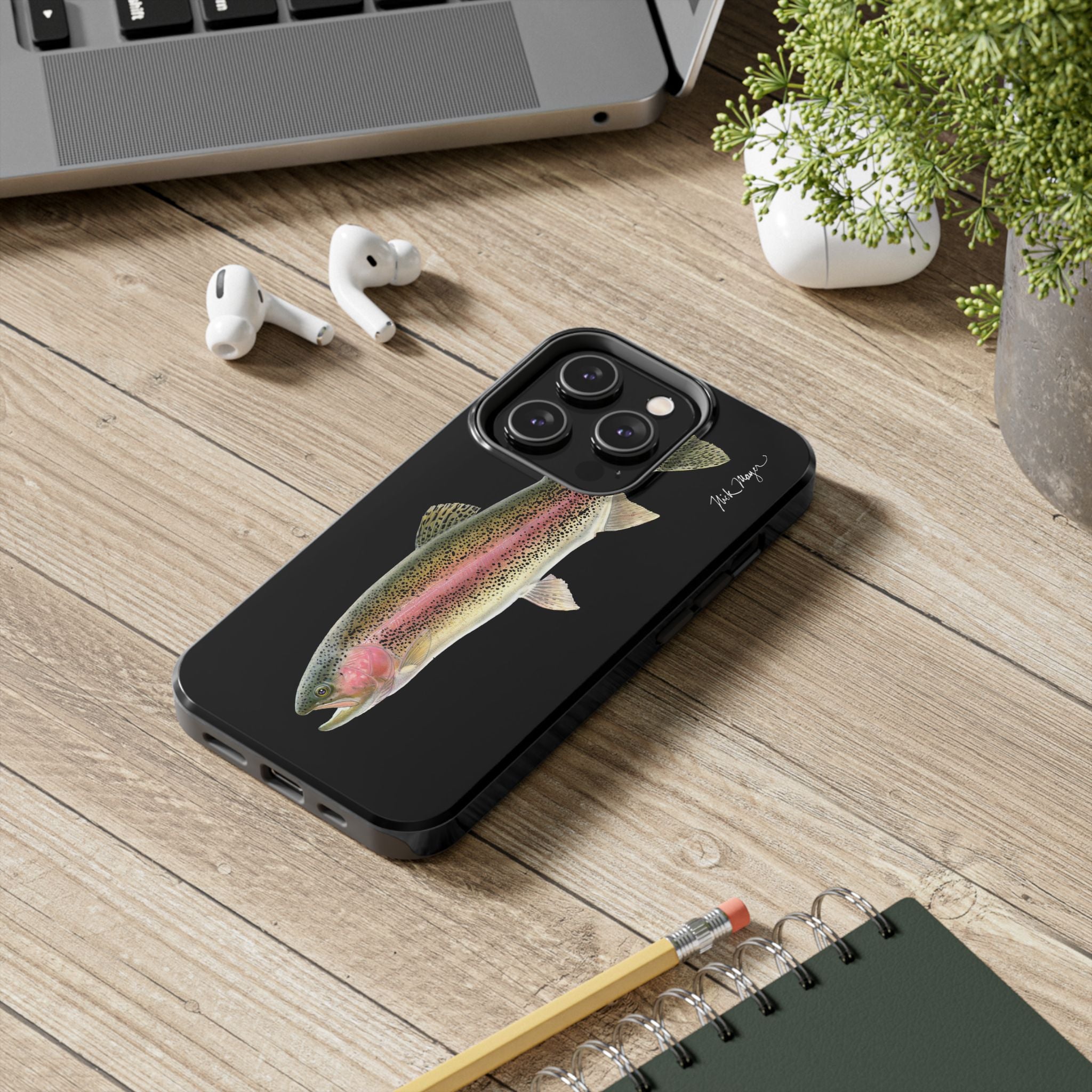 Rainbow Trout Black Phone Case (iPhone)