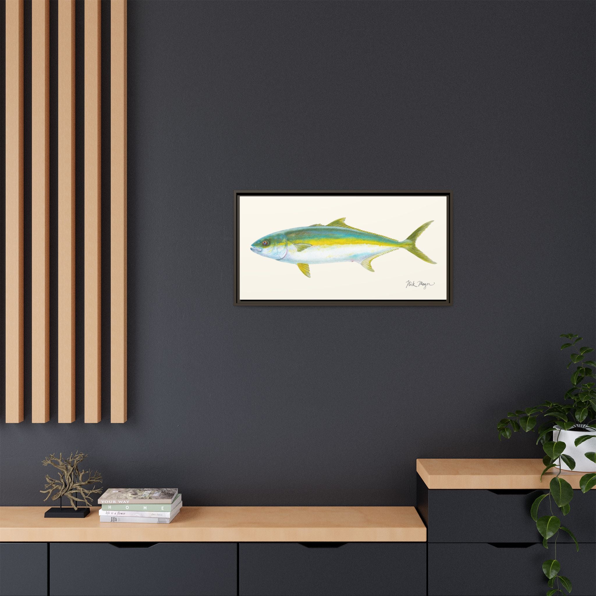 California Yellowtail I Framed Canvas Print Printify