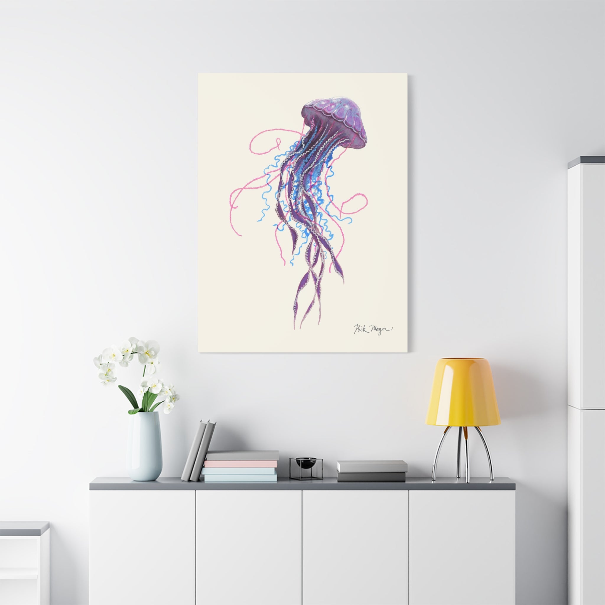 Purple Jellyfish II Canvas Print