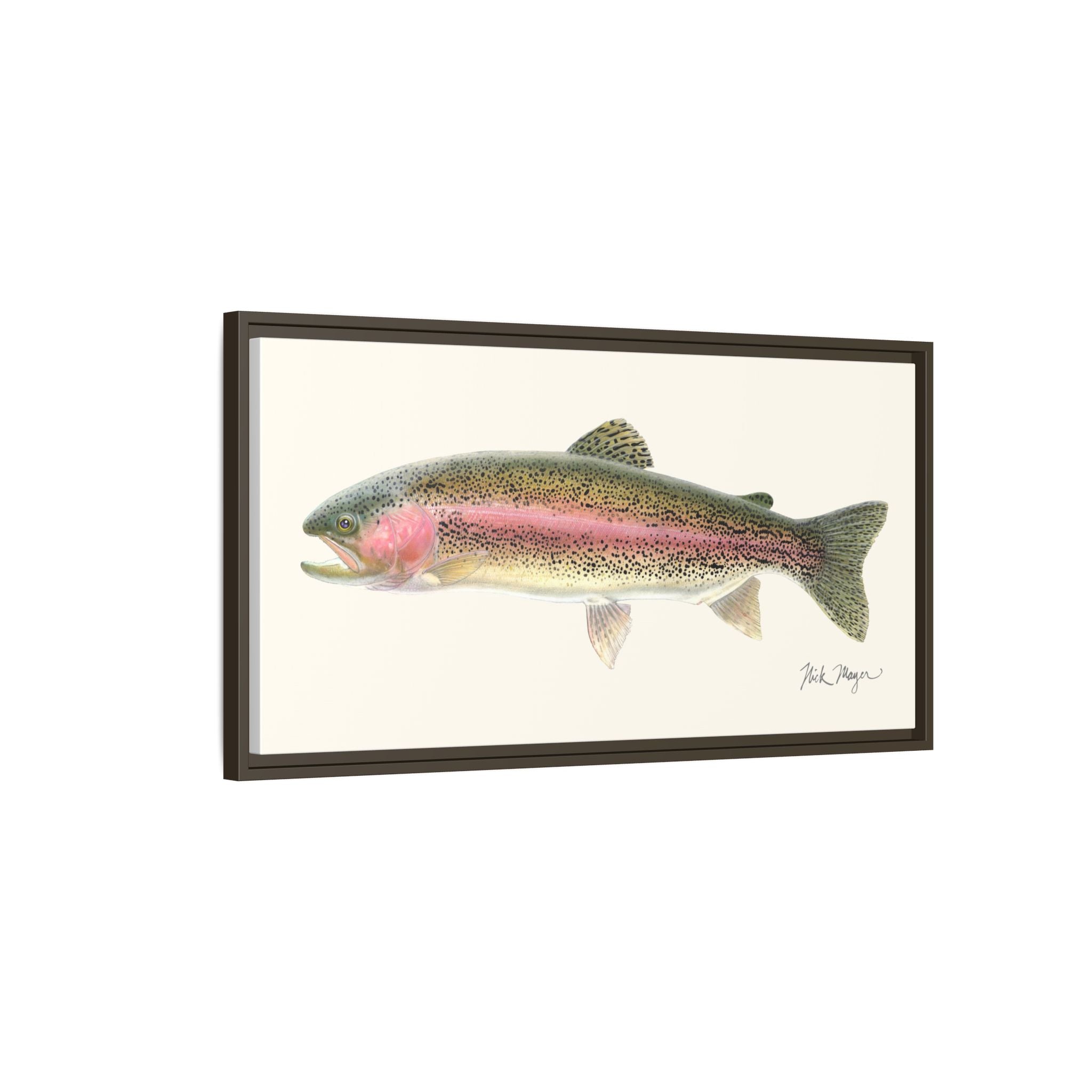Rainbow Trout Framed Canvas Print Printify