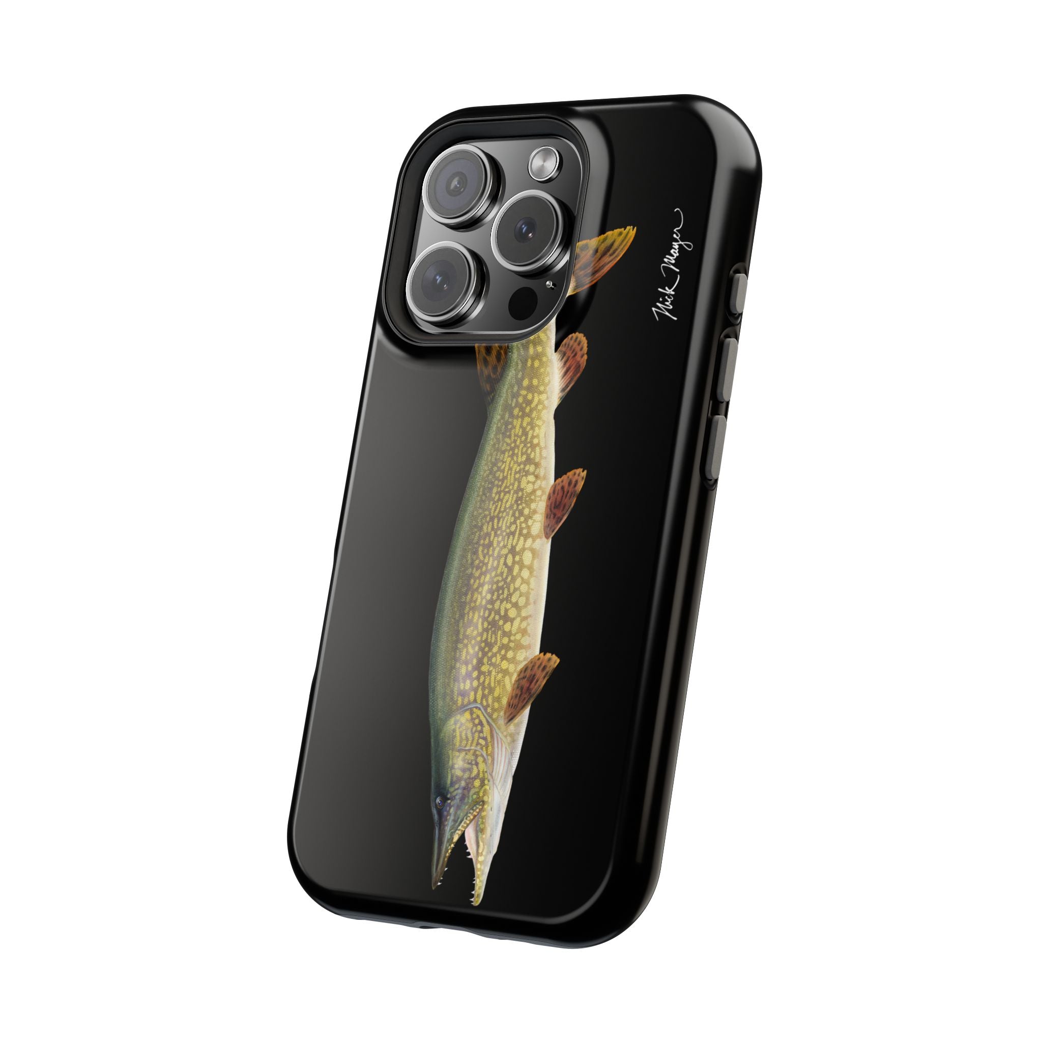 Northern Pike MagSafe Black iPhone Case Printify