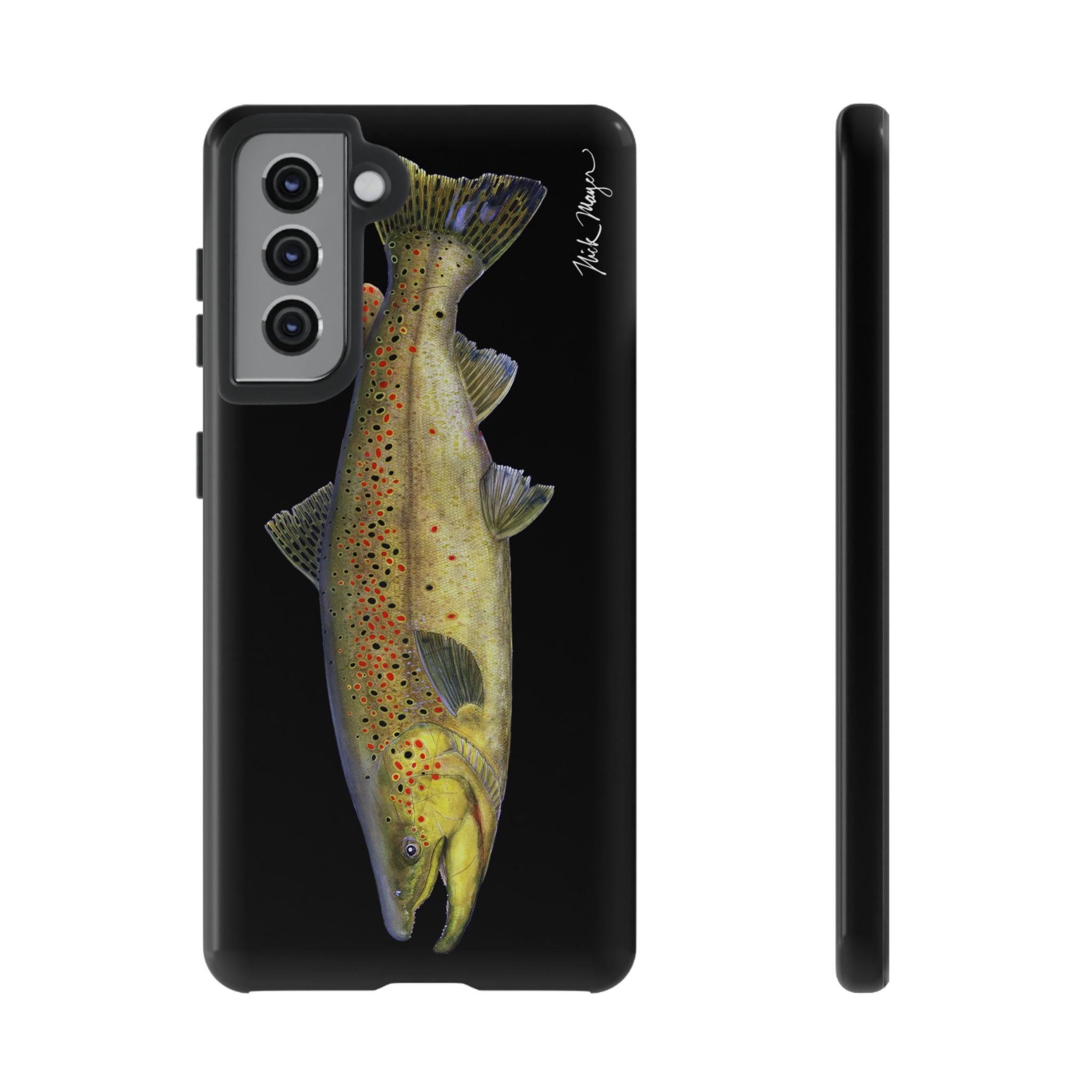 Brown Trout Black Phone Case (Samsung)