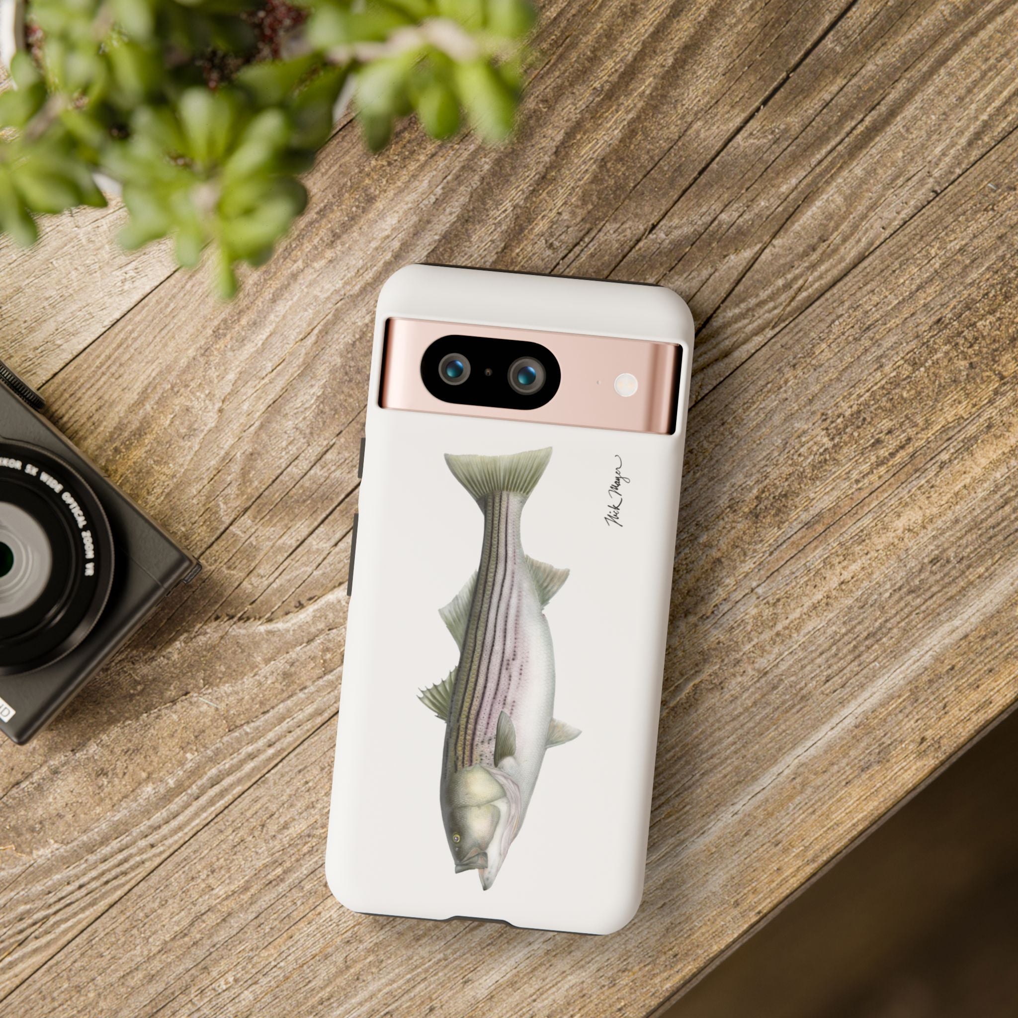 30 lb Striper White Phone Case (Samsung) Printify