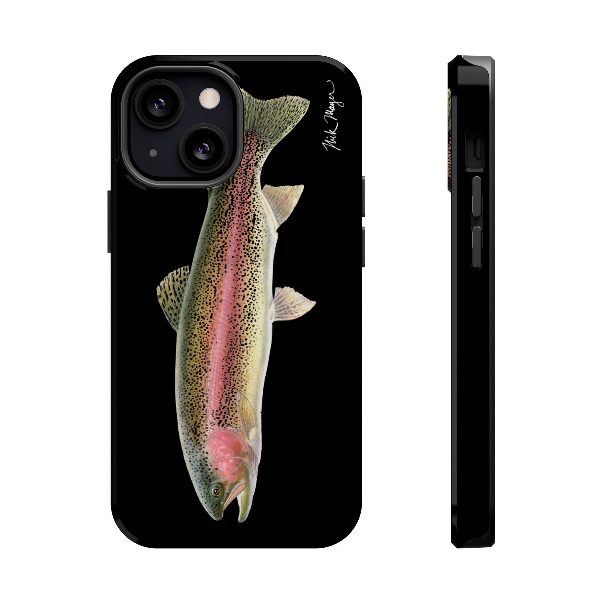 Rainbow Trout MagSafe Black iPhone Case