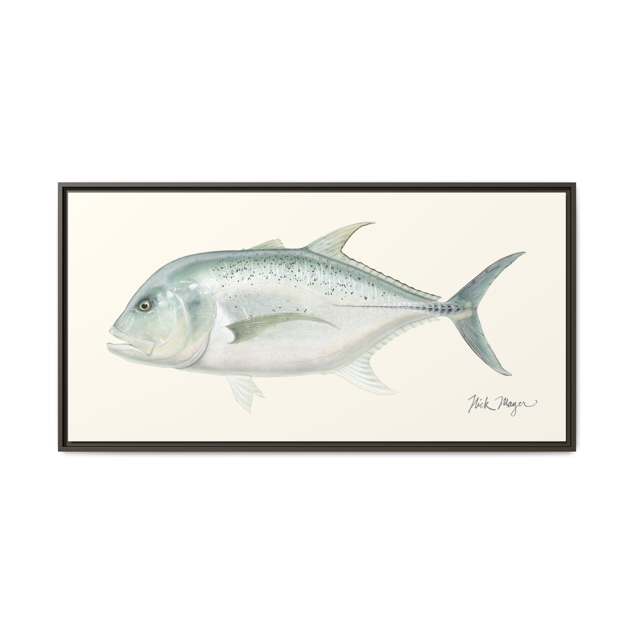 Boss Giant Trevally Framed Canvas Print Printify