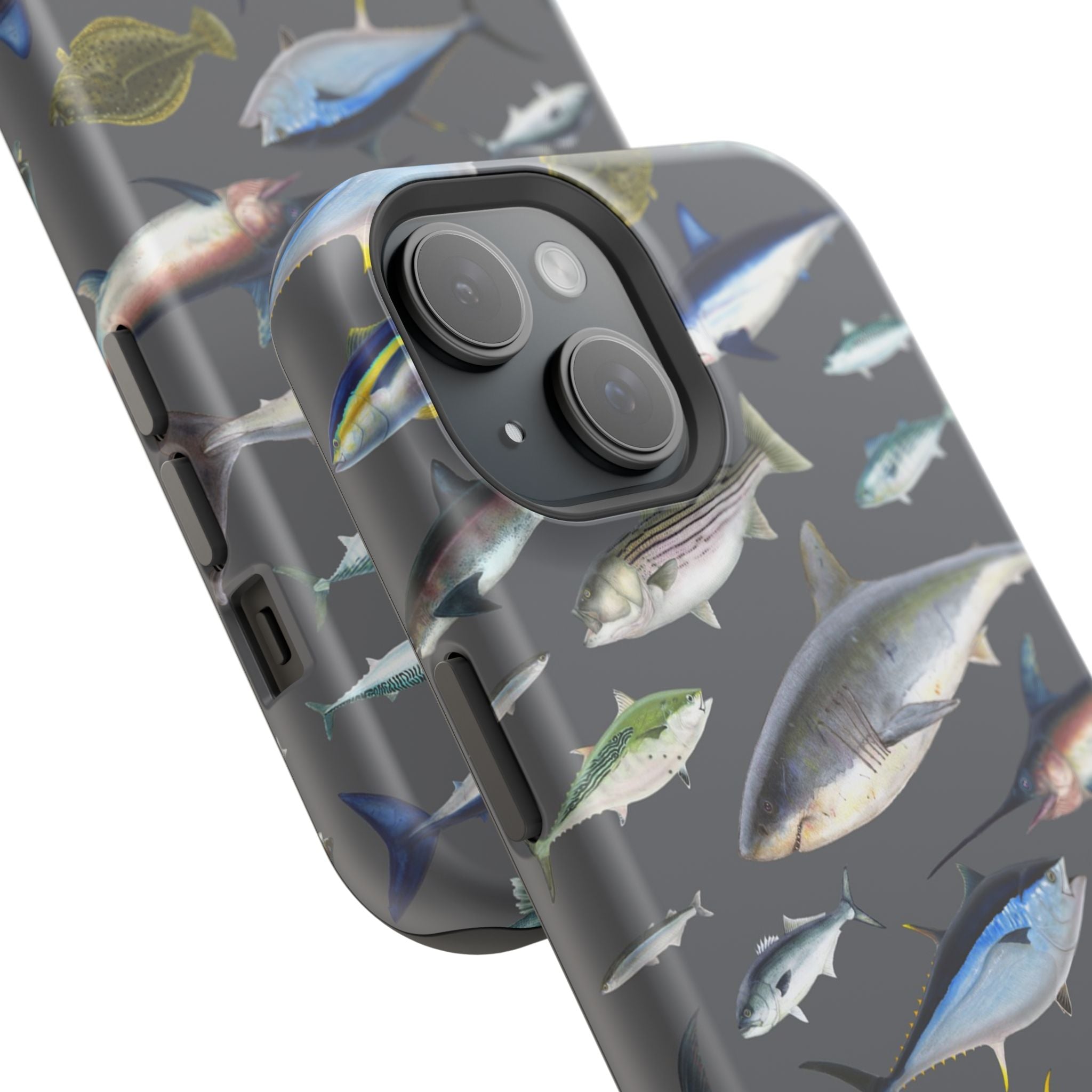 New England Offshore Fish Grey MagSafe iPhone Case