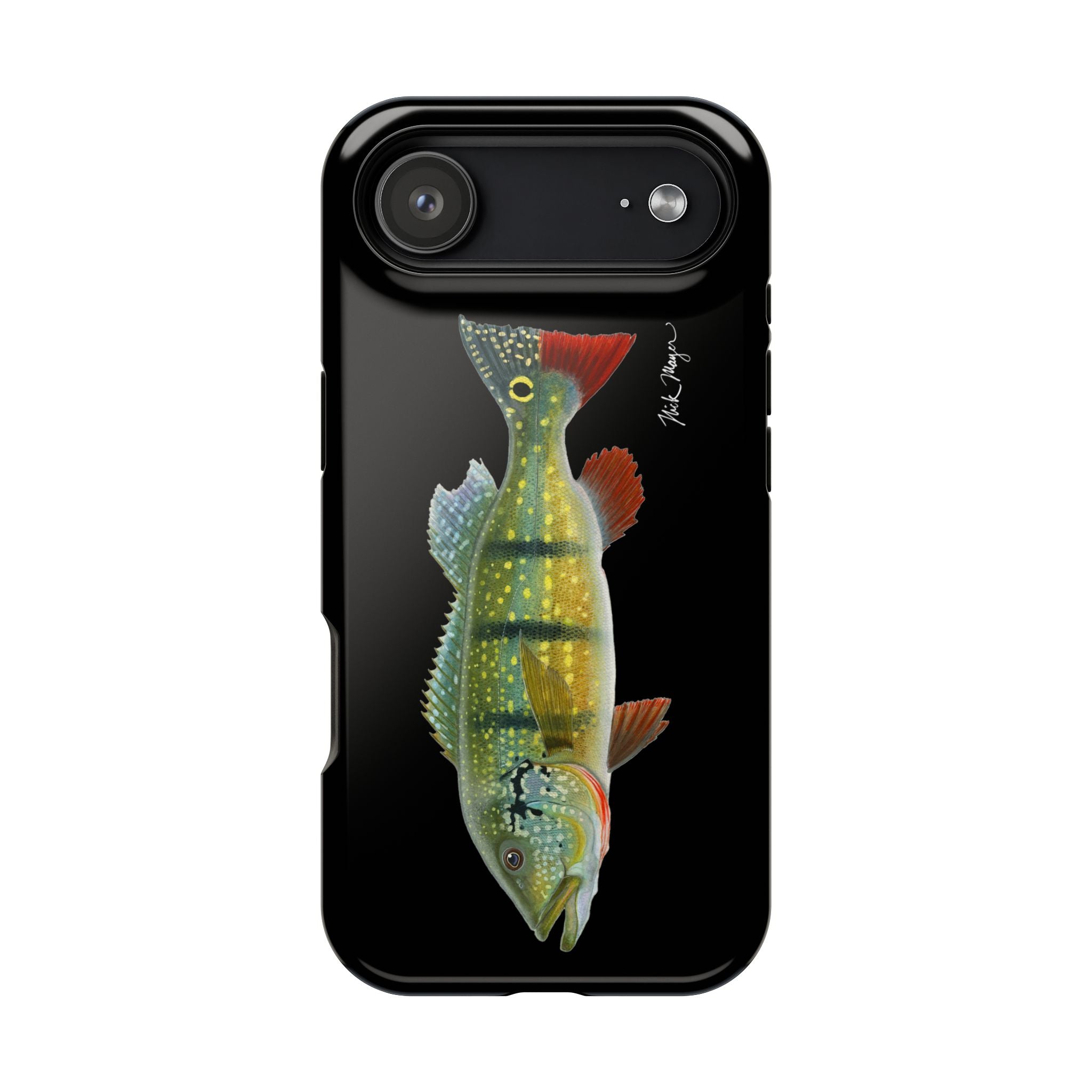 Peacock Bass MagSafe Black iPhone Case