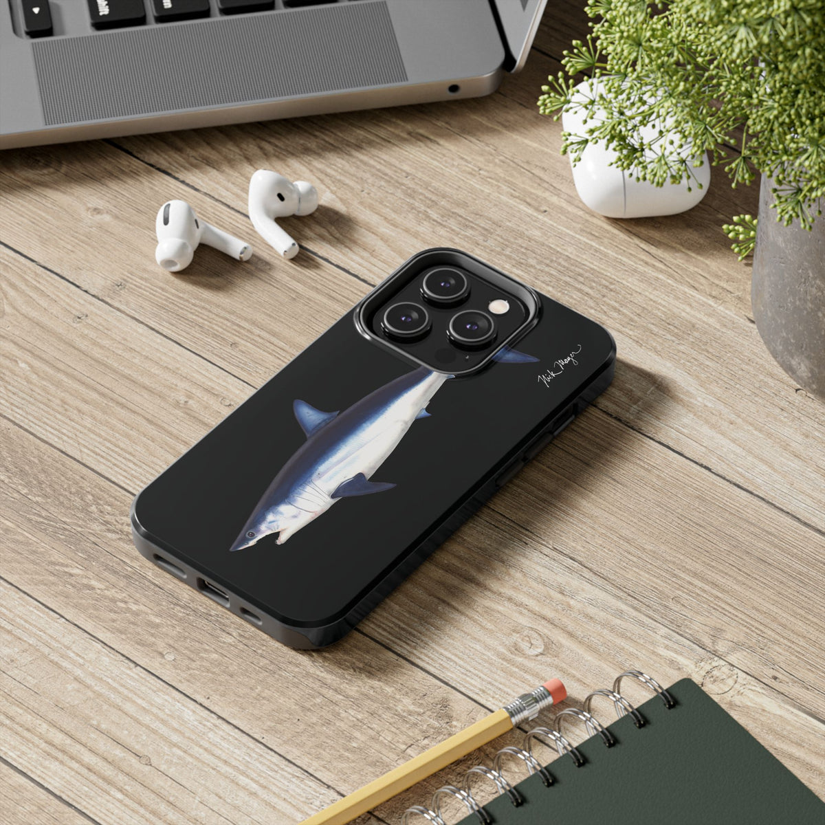 Mako Shark Black iPhone Case Printify