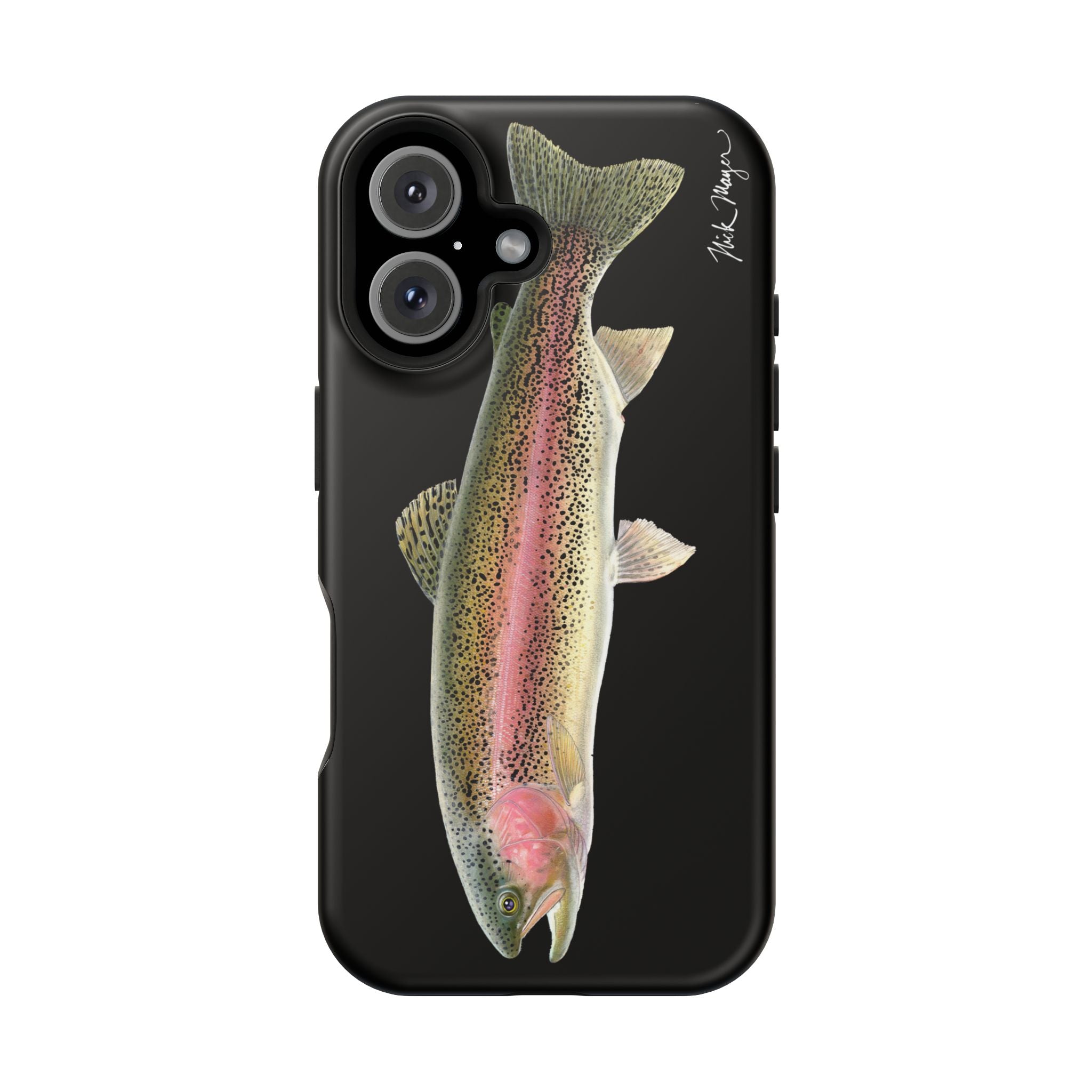 Rainbow Trout MagSafe Black iPhone Case