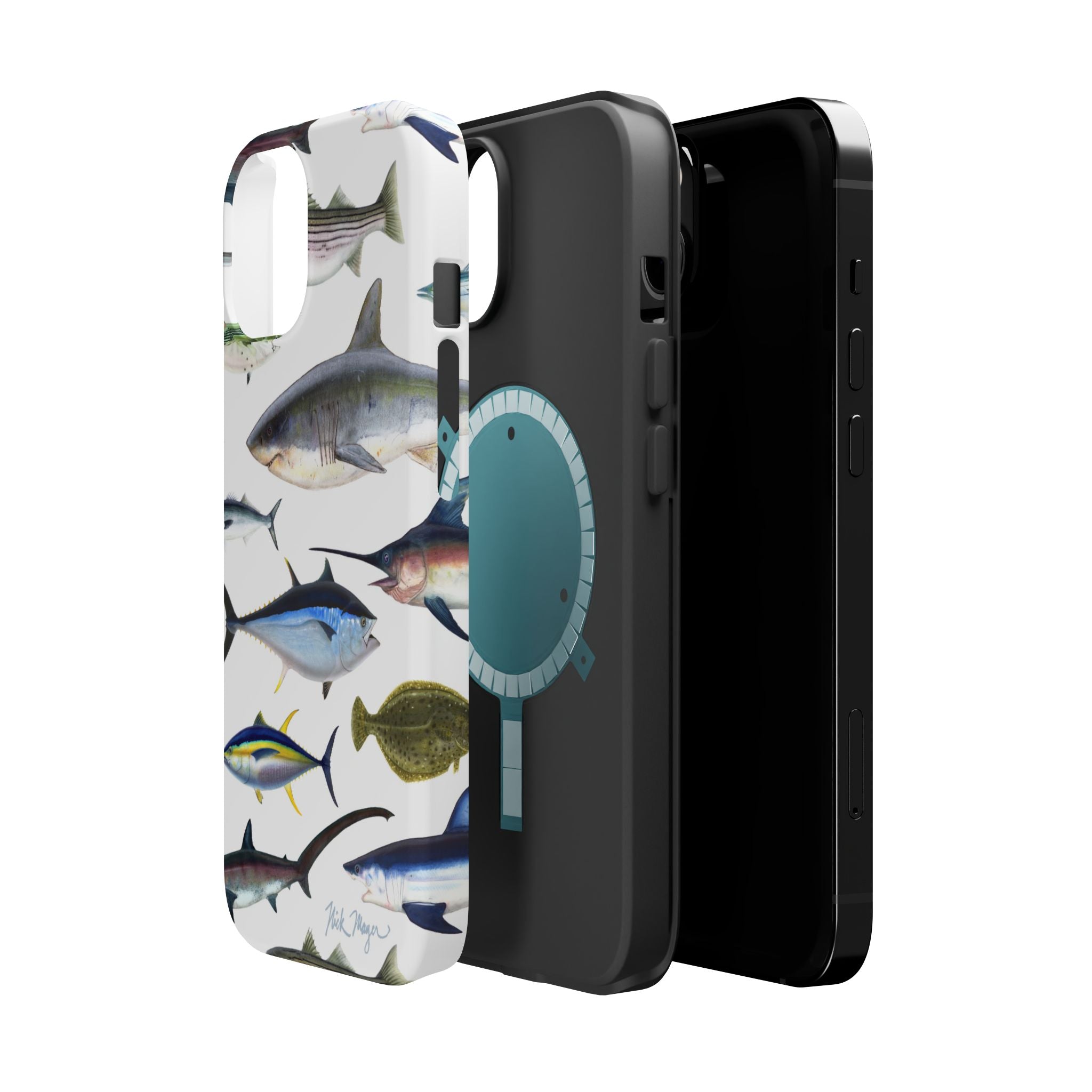 New England Fish White MagSafe iPhone Case