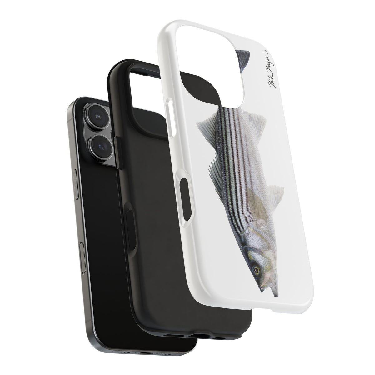 Schoolie Striper White Phone Case (iPhone) Printify