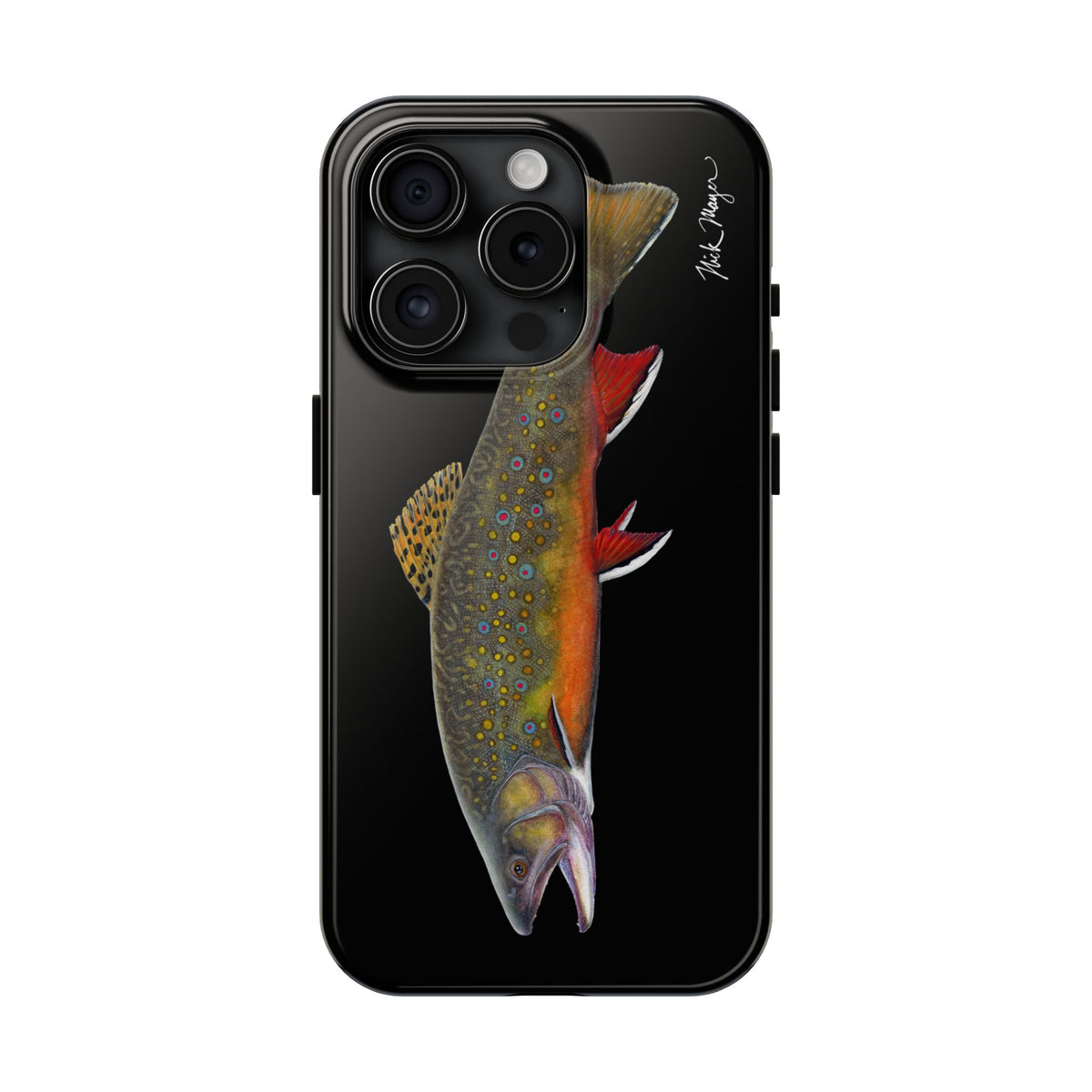 Brook Trout Black Phone Case (iPhone) Printify