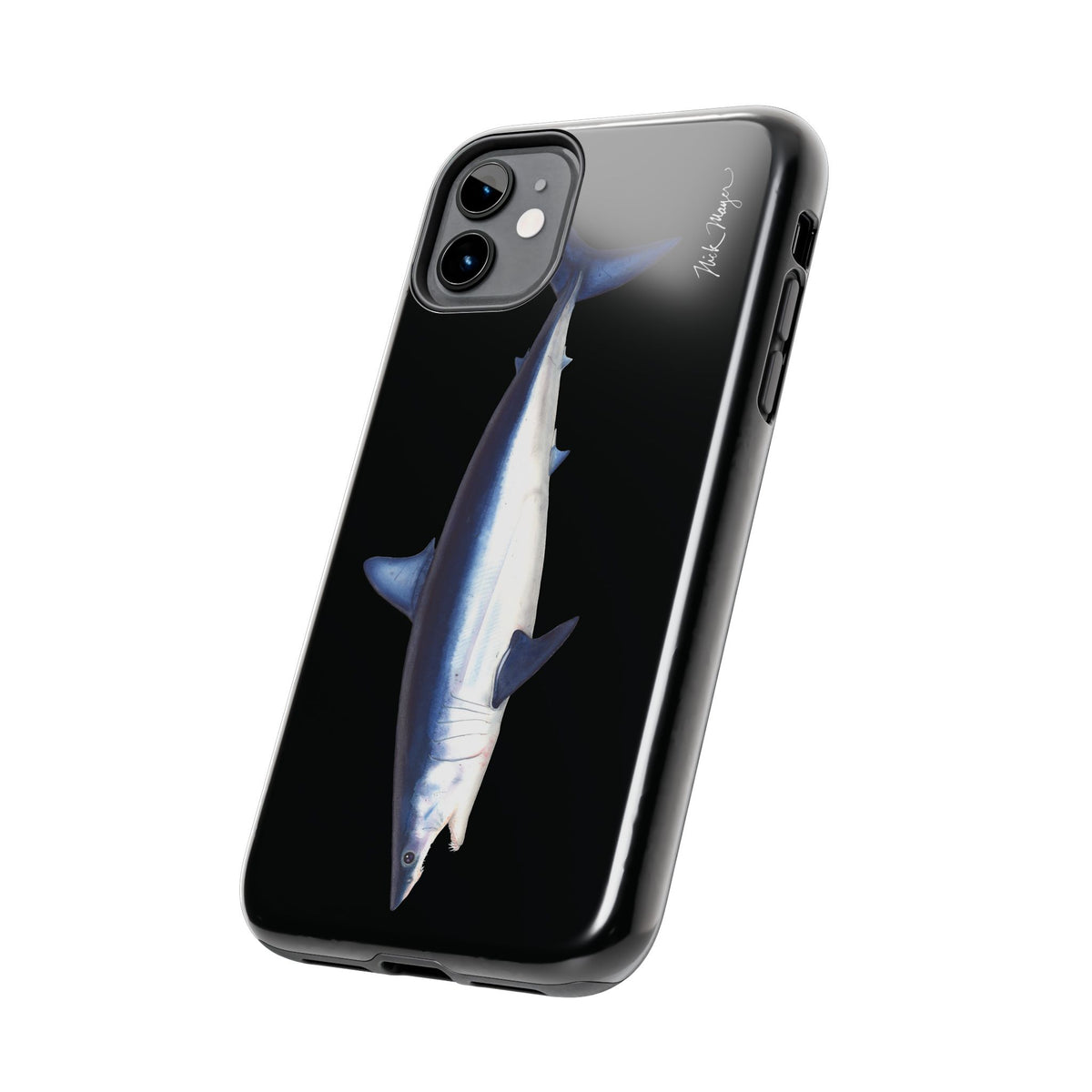 Mako Shark Black iPhone Case Printify