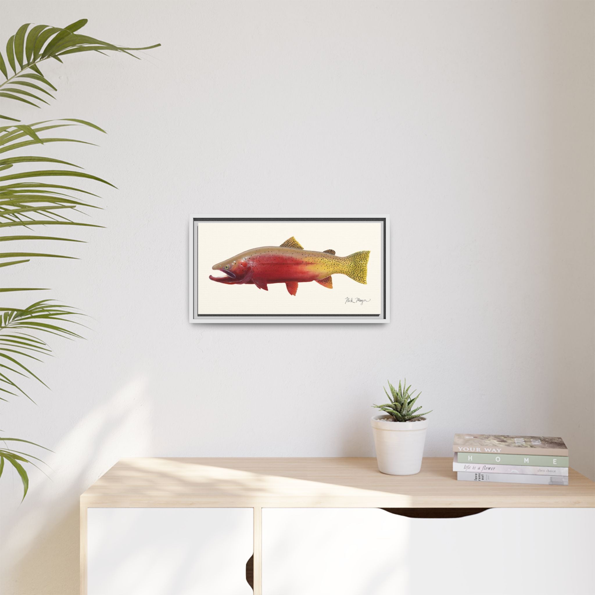 Cutthroat Trout II Framed Canvas Print Printify