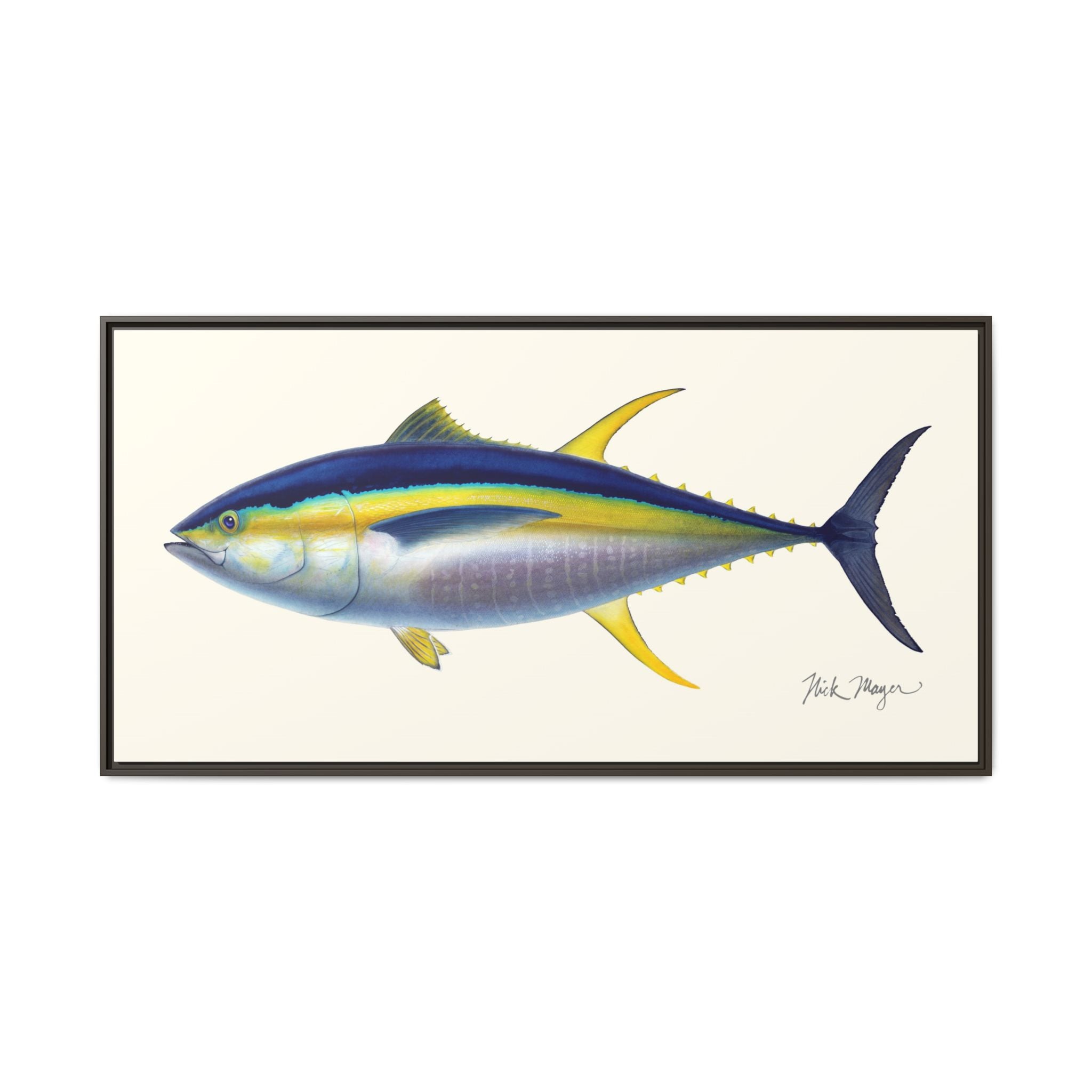 Yellowfin Tuna Framed Canvas Print Printify