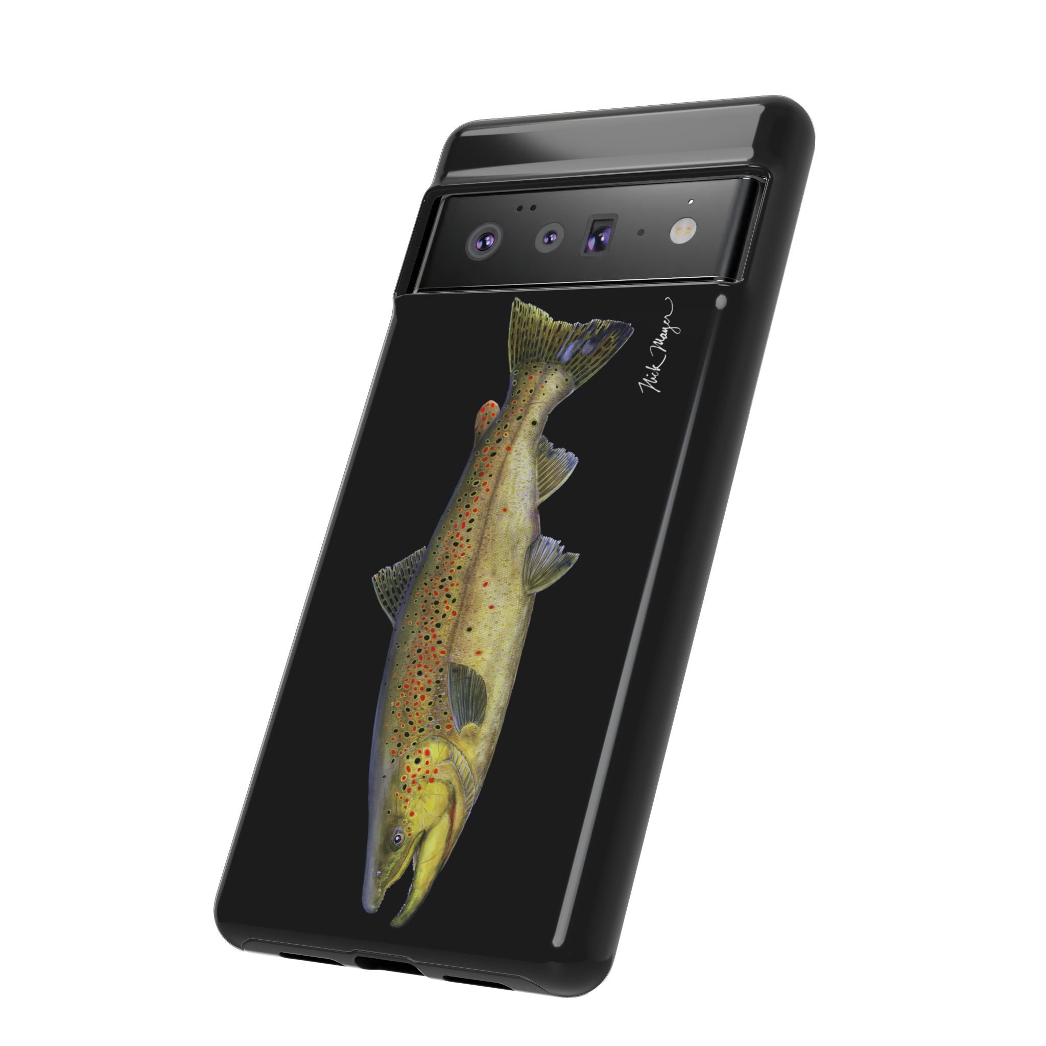 Brown Trout Black Phone Case (Samsung)