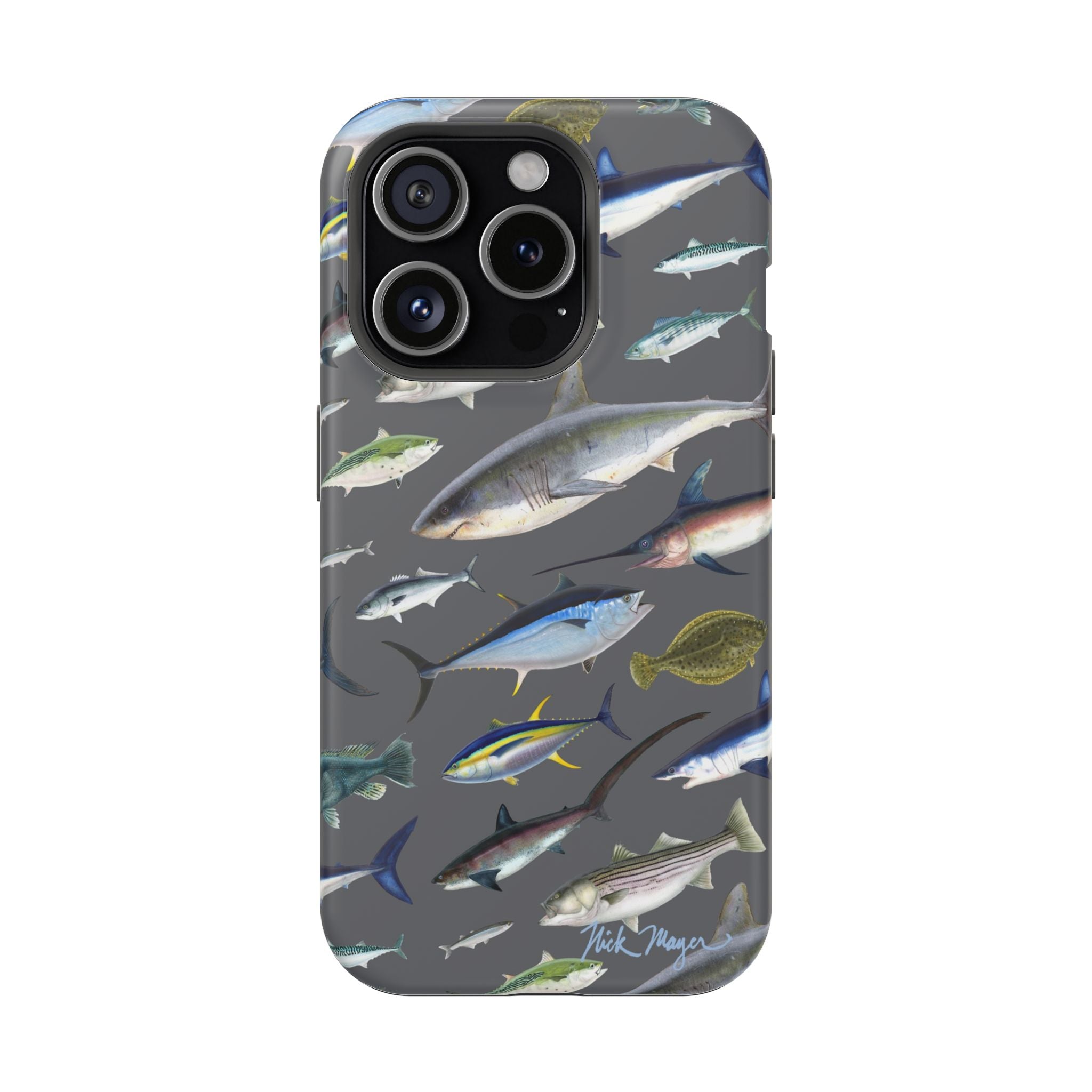 New England Offshore Fish Grey MagSafe iPhone Case