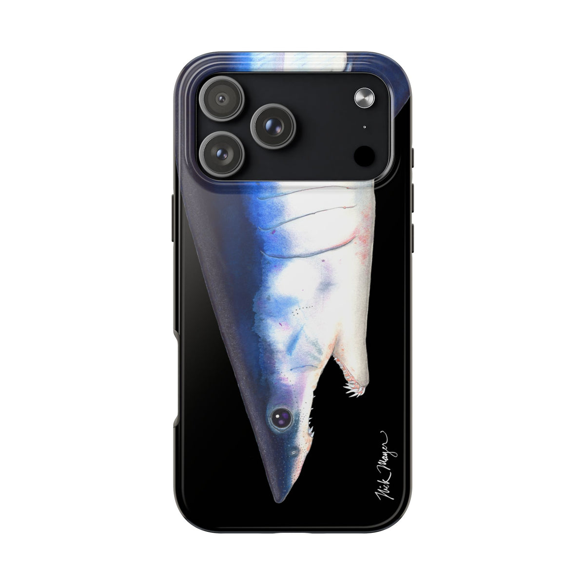 Mako Shark Face Black Case (iPhone) Printify