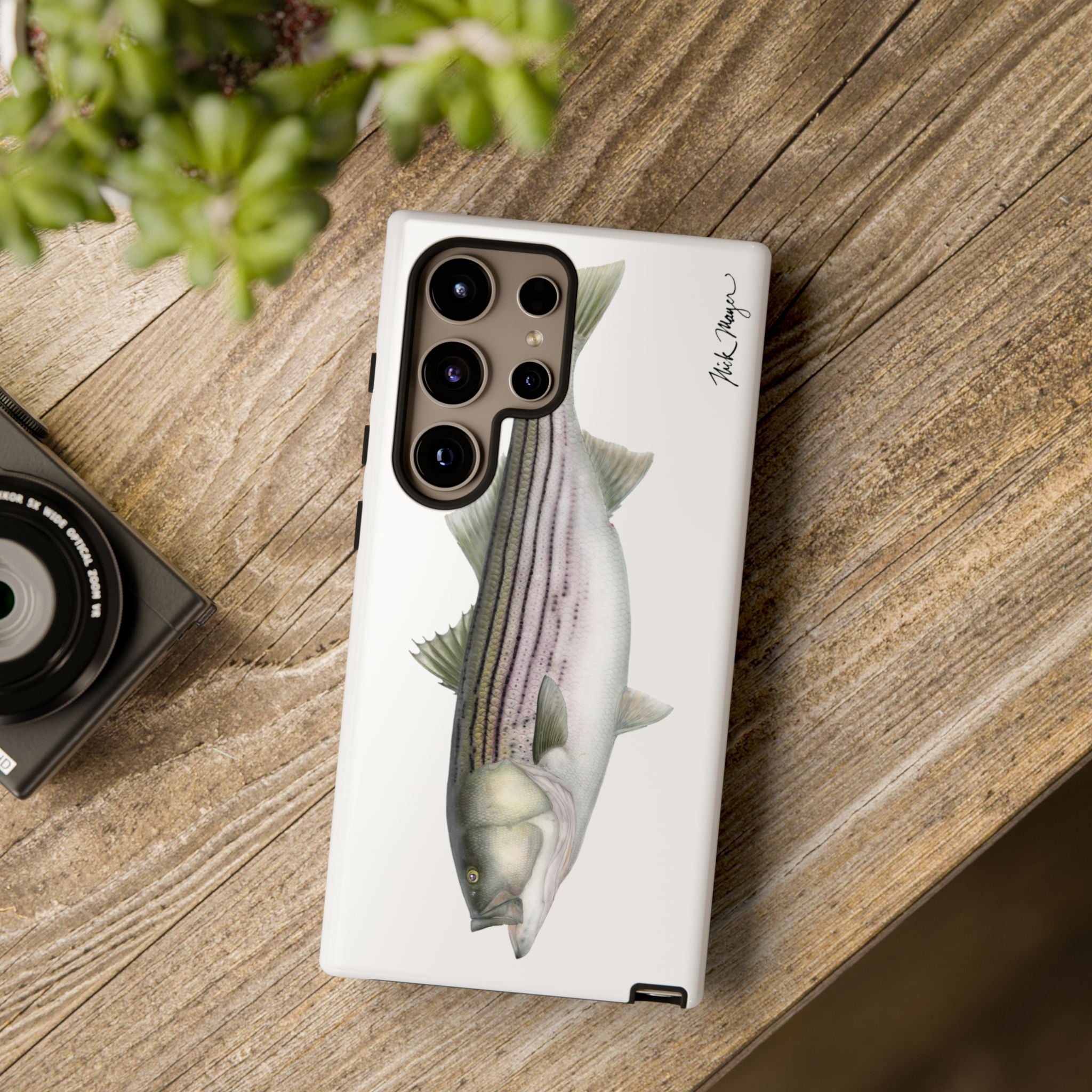 30 lb Striper White Phone Case (Samsung) Printify