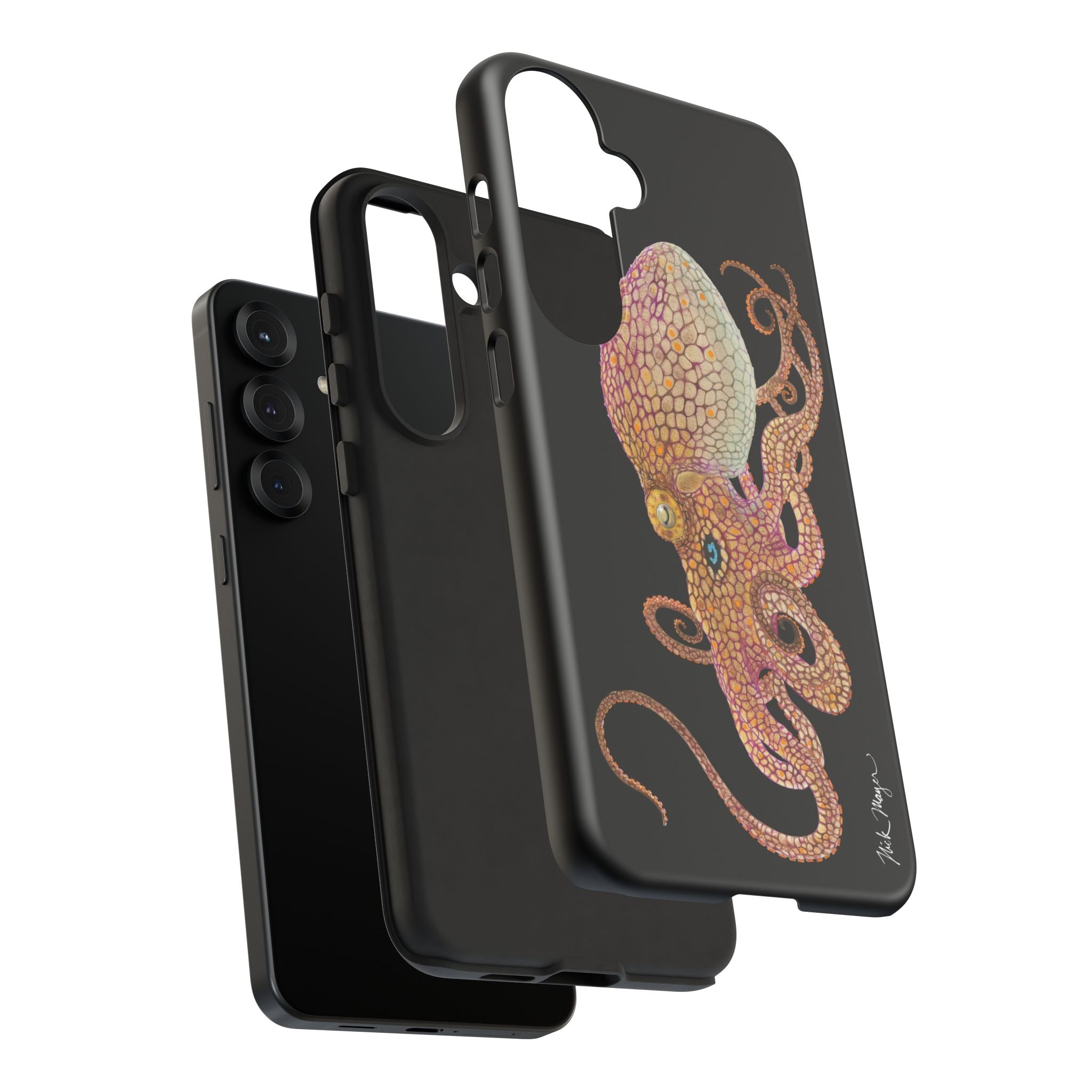Two Spot Octopus Black Phone Case (Samsung)