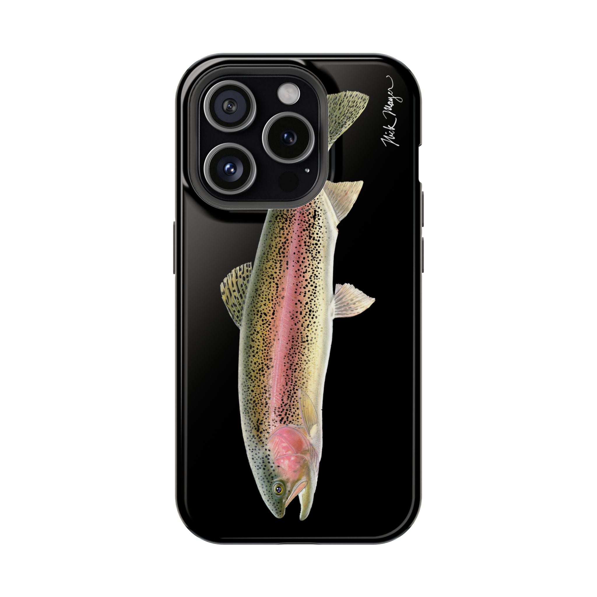 Rainbow Trout MagSafe Black iPhone Case