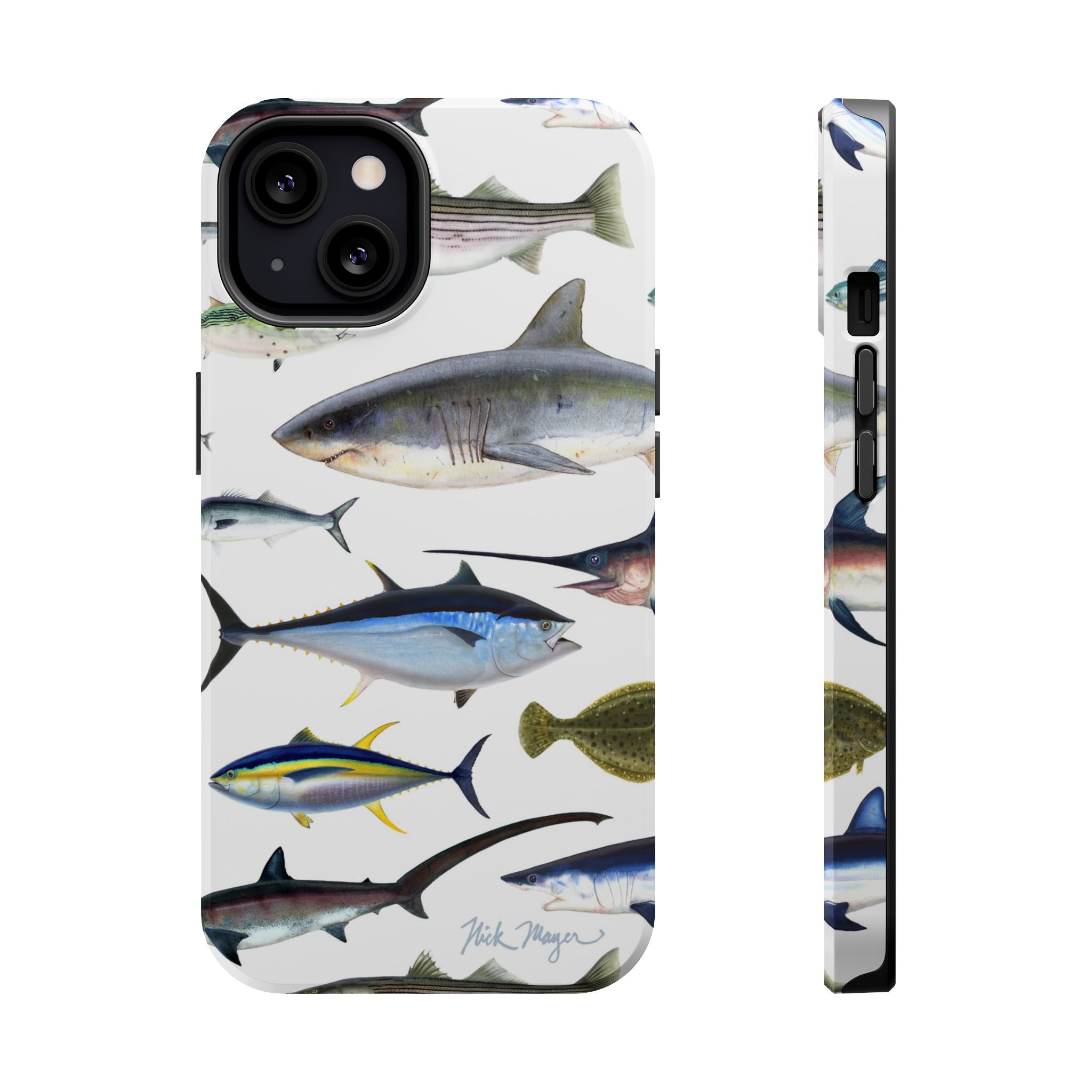 New England Fish White MagSafe iPhone Case