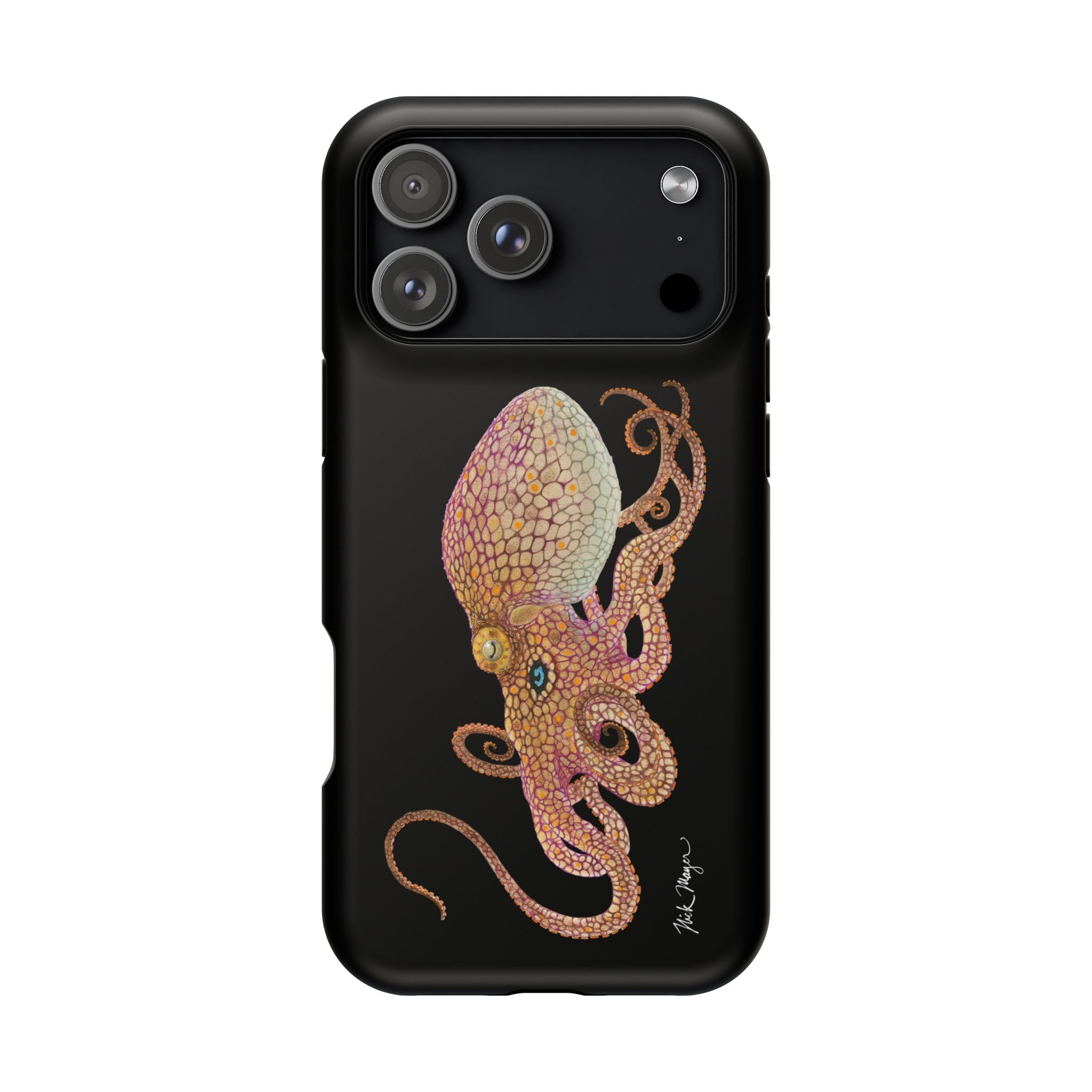 Two Spot Octopus MagSafe Black iPhone Case