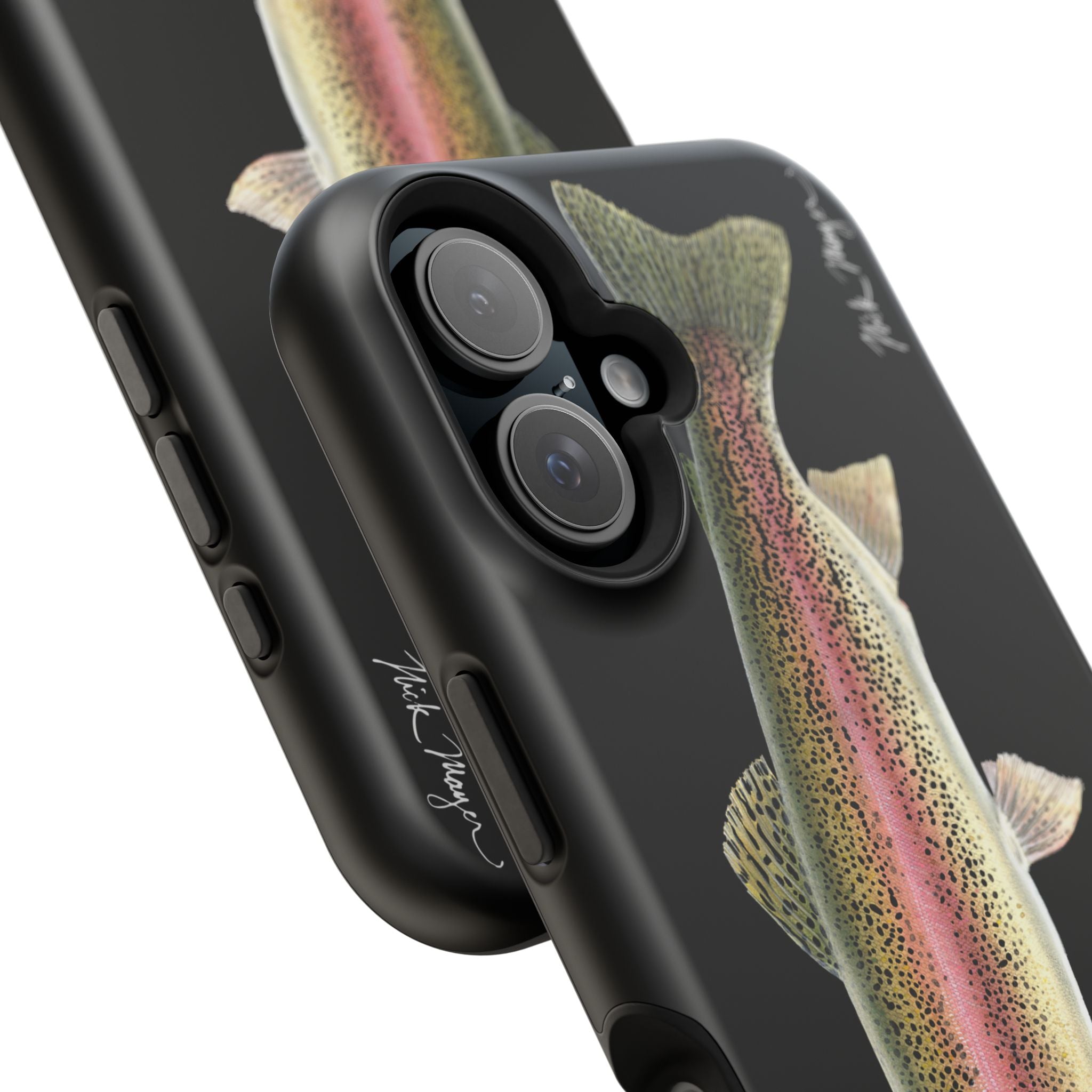 Rainbow Trout MagSafe Black iPhone Case