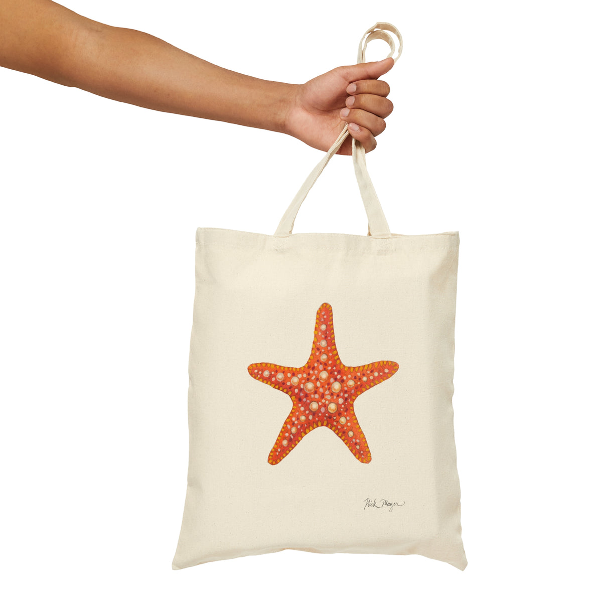 Sea Star Cotton Canvas Tote Bag