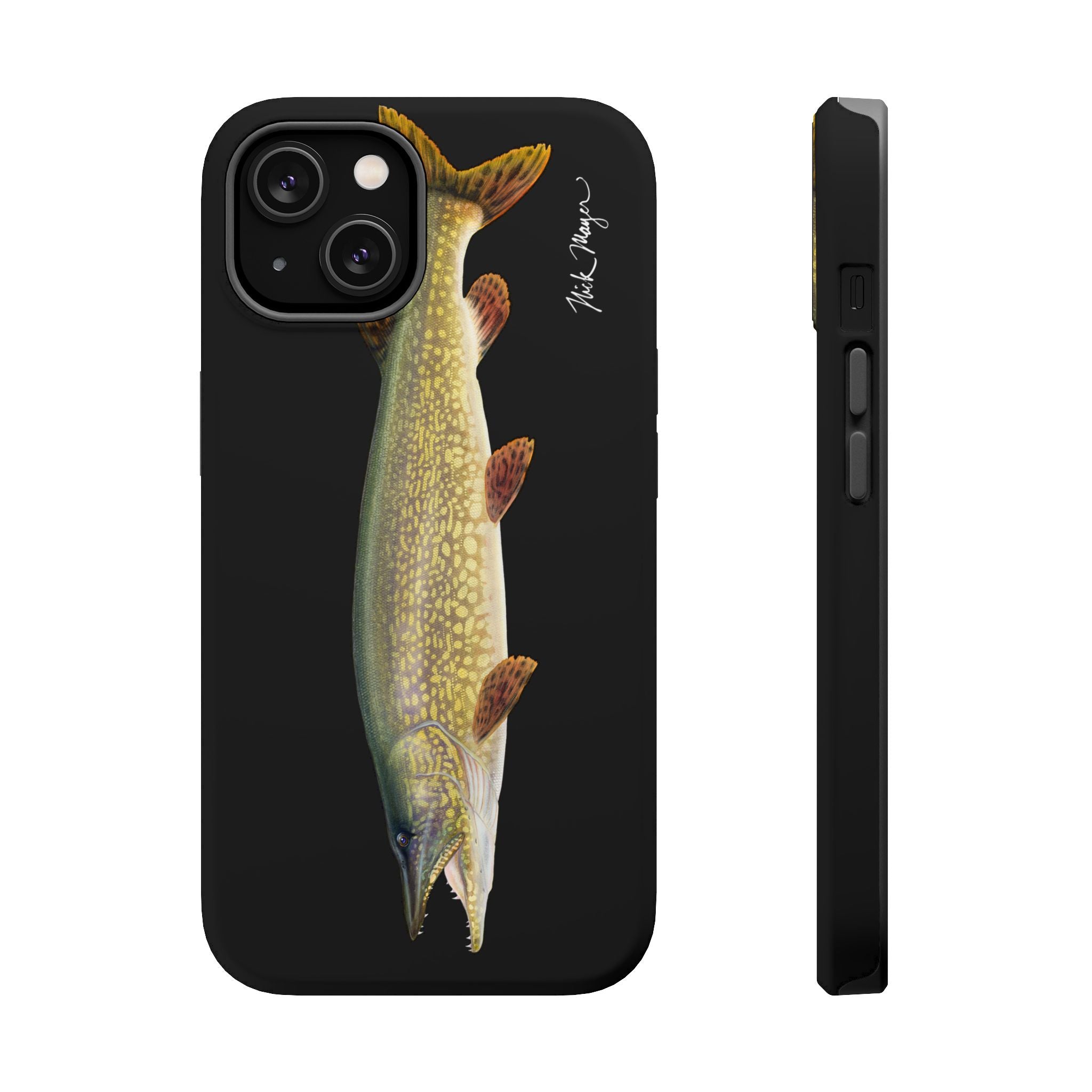 Northern Pike MagSafe Black iPhone Case Printify