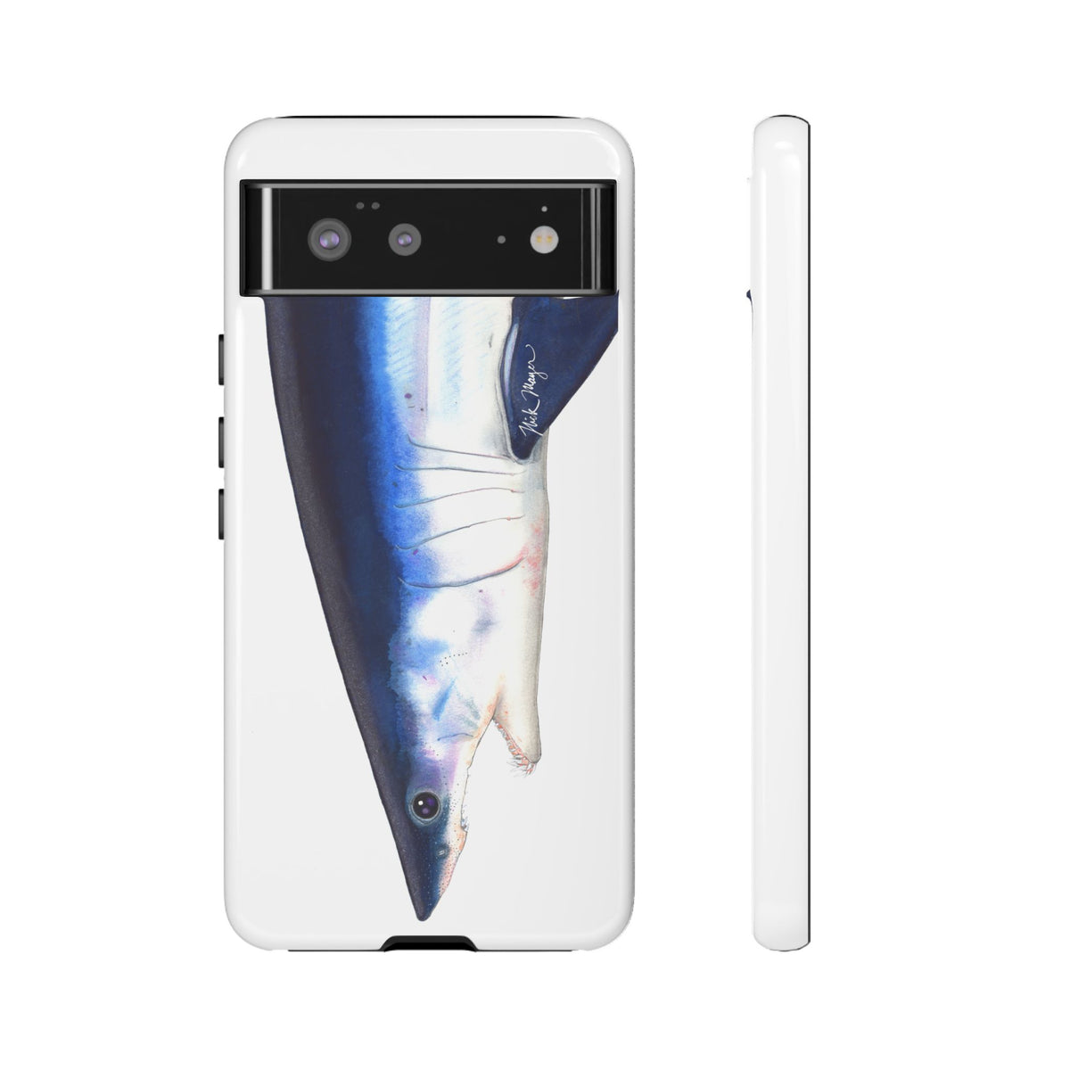 Mako Shark Face White Phone Case (Samsung) Printify