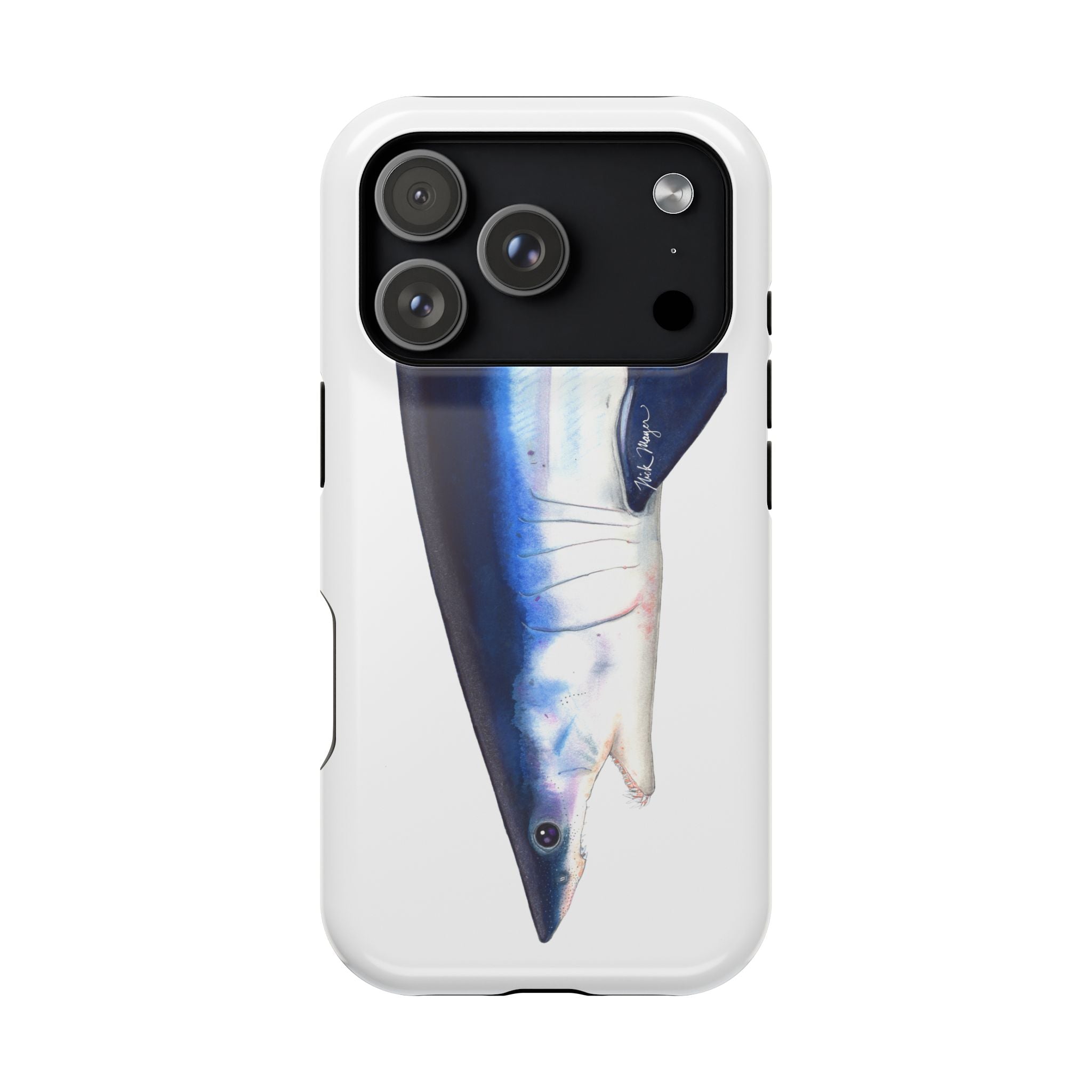 Mako Shark Face MagSafe White iPhone Case